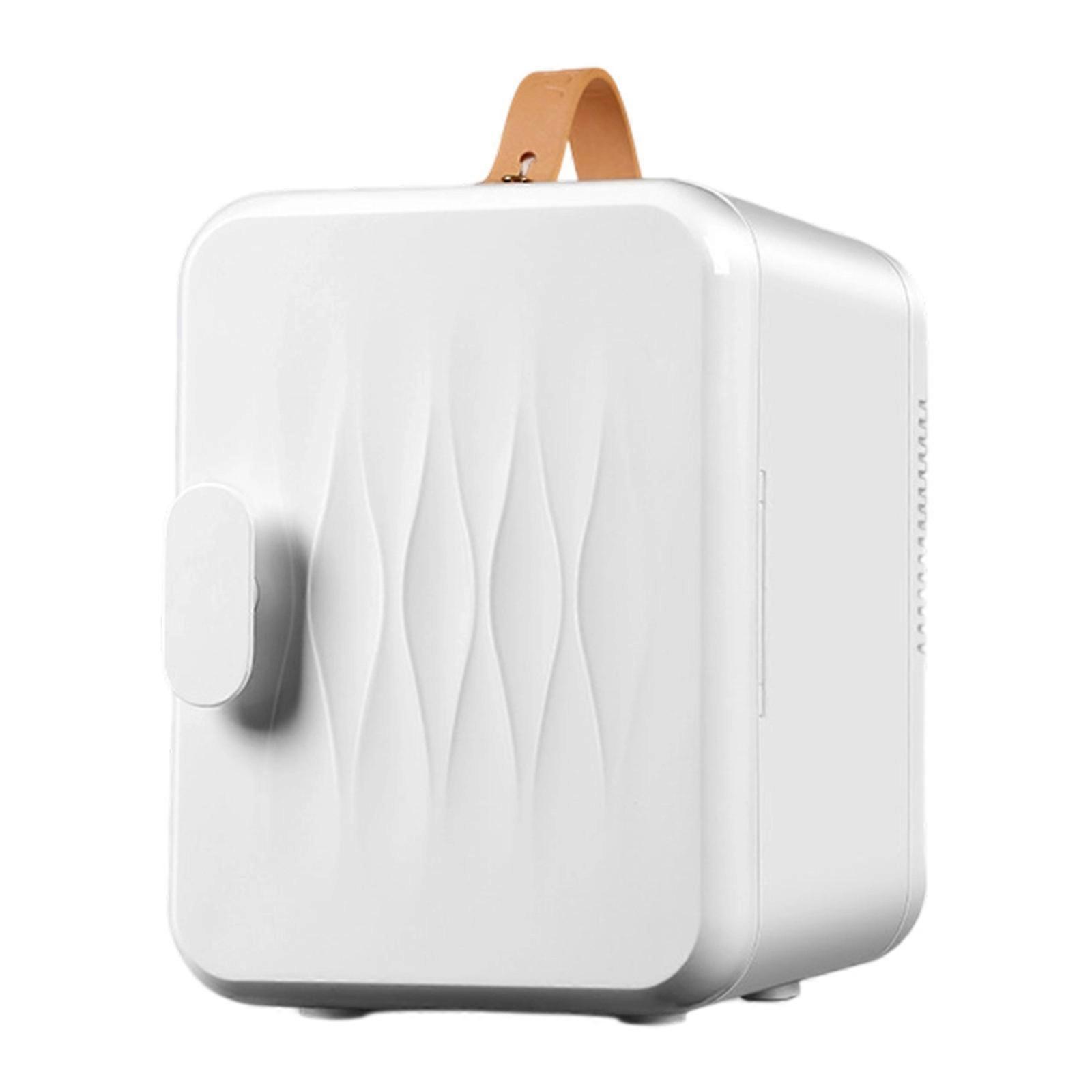 Mini Fridge for Dorm Car Multi Compartment Small Refrigerator with Handle for SkinCare 6L Coolers and Warmer Fridges