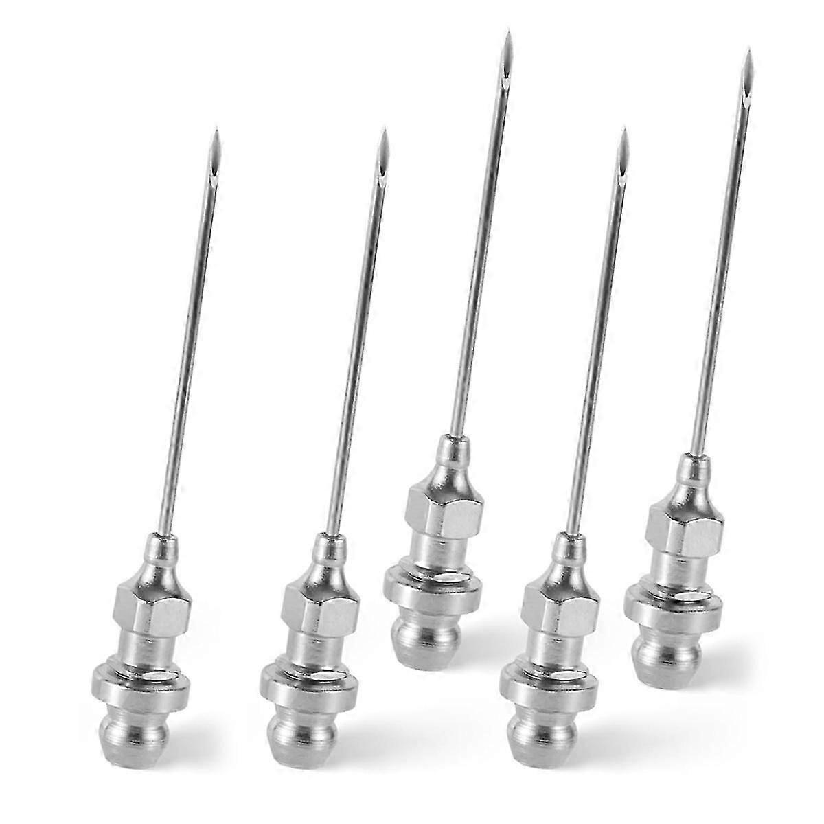 5pcs Grease Needles, Mini Bearing Grease Needle Nozzle Portable Removable Needle Air Nozzle Grease T