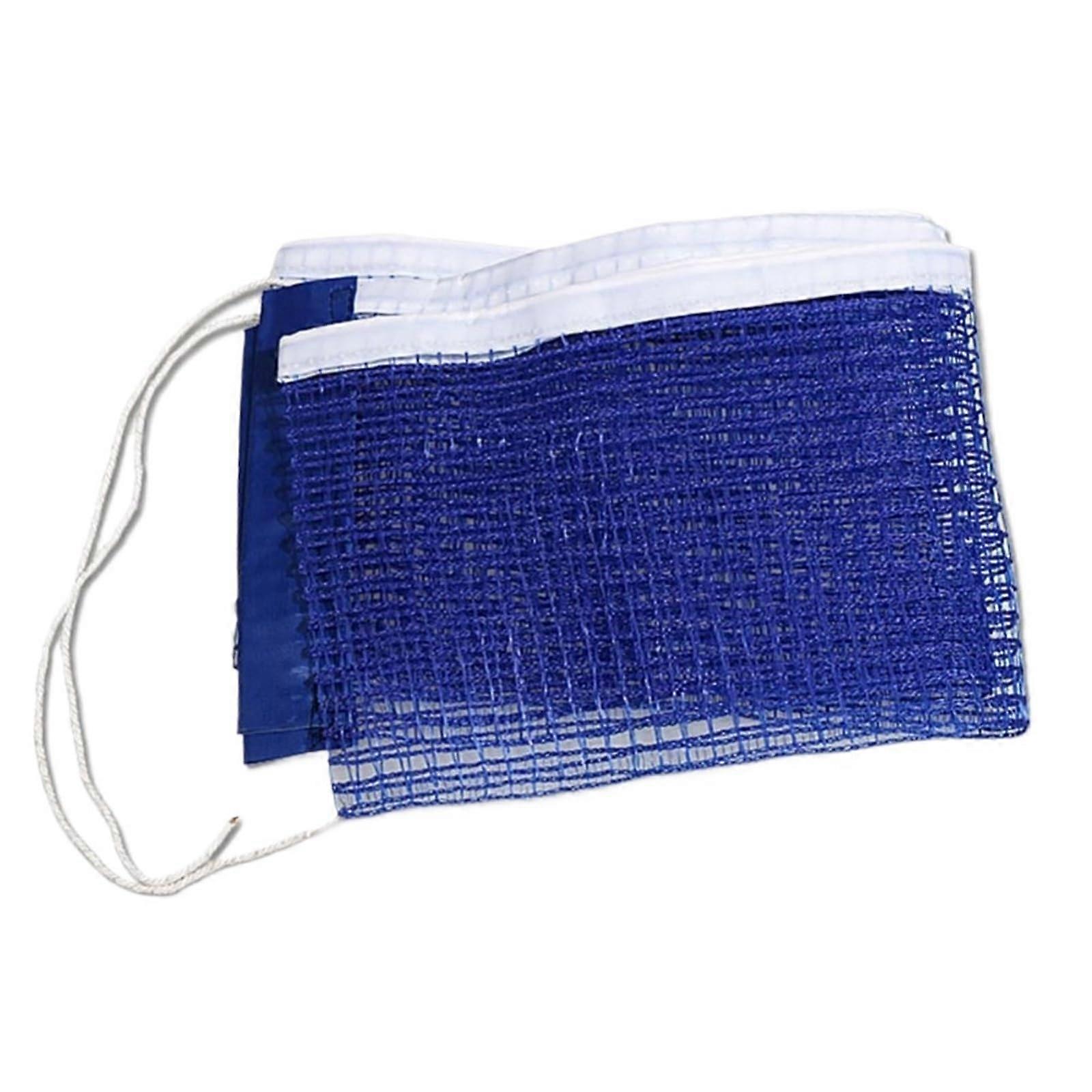 Portable Table Tennis Net Set with Metal Mounting Bracket for Sports, Adjustable Size, Compatible with Standard Tables, Blue