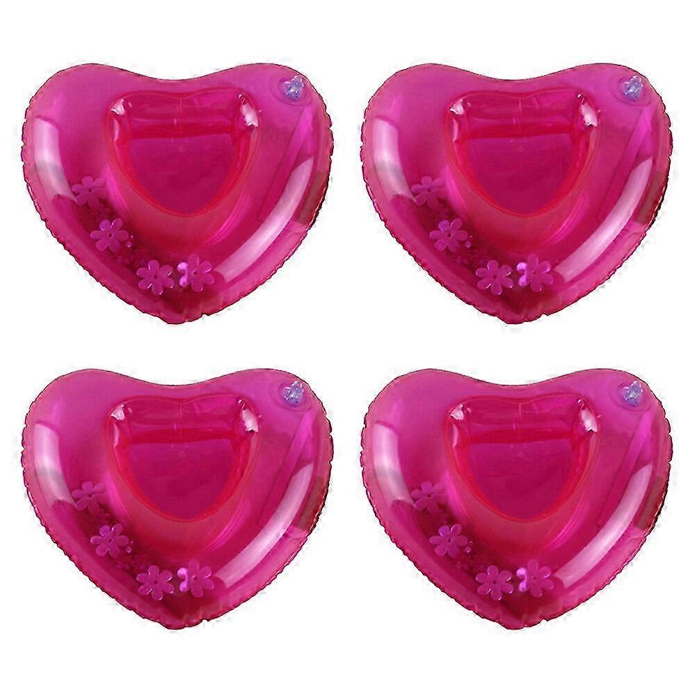 4 Pcs Heart Floatie Pool Float Cup Holder Pool Toy Cup Holder Beverage Cup Carriers Drinks Floating 