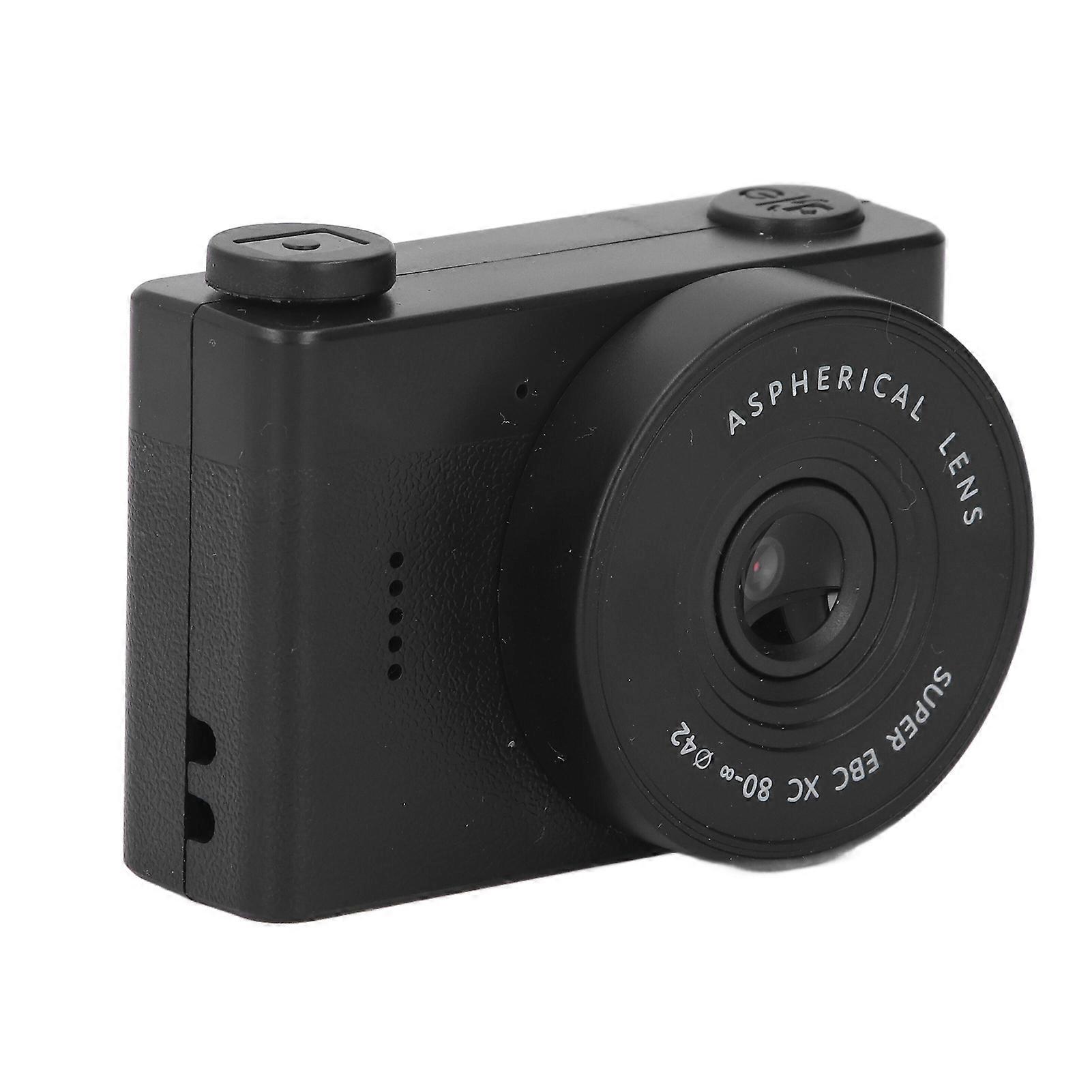 Small Video Camera 720P HD Front and Rear Dual Lens Autofocus Type C Voice Recording Compact Portable Camera for Teens Students Black 