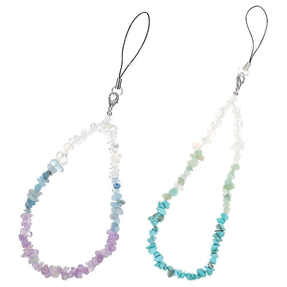 Lanyard for Smartphones, Beaded Wrist Strap with Crystal Charm, Practical and Elegant
