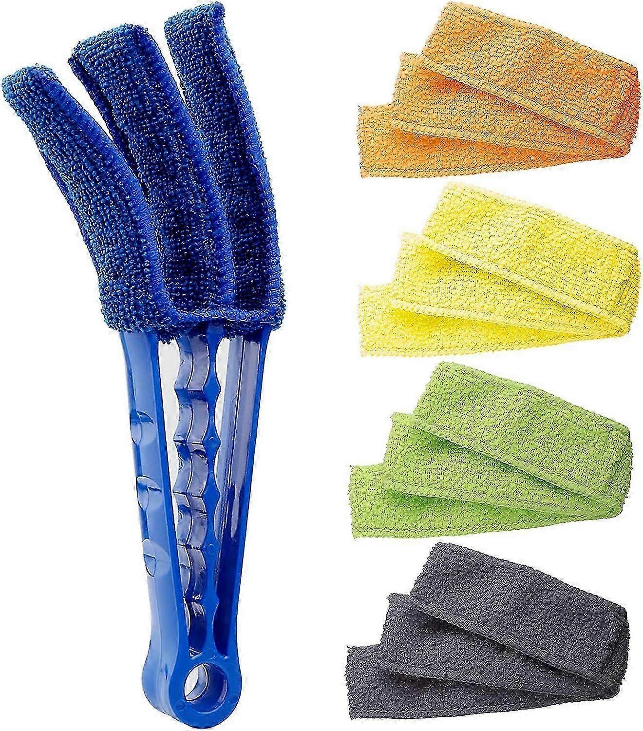 Window Blind Cleaner Duster Brush with 5 Microfiber Sleeves - Blind Cleaner Tools for Window