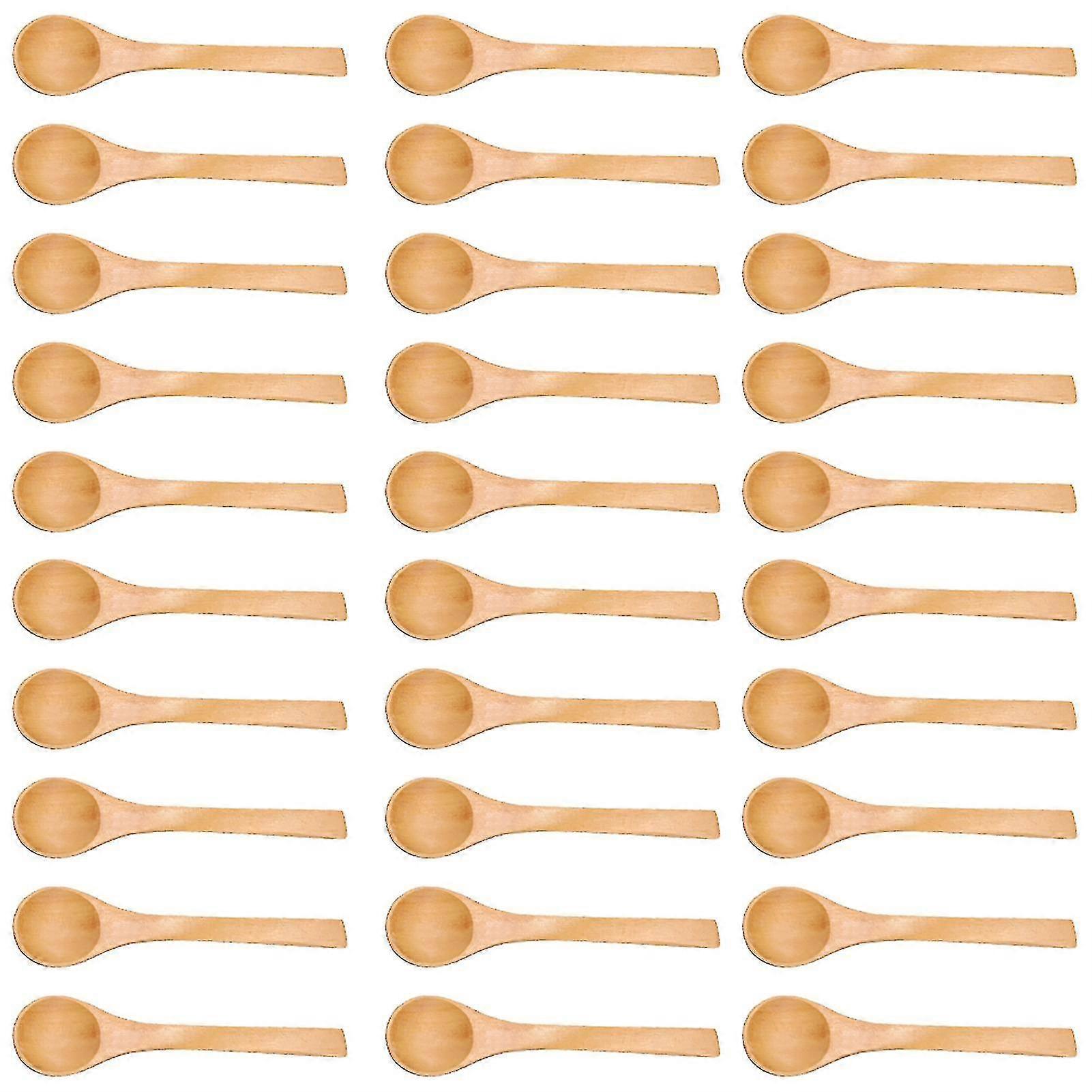 30pcs Mini Wooden Spoons for Kitchen & Condiments