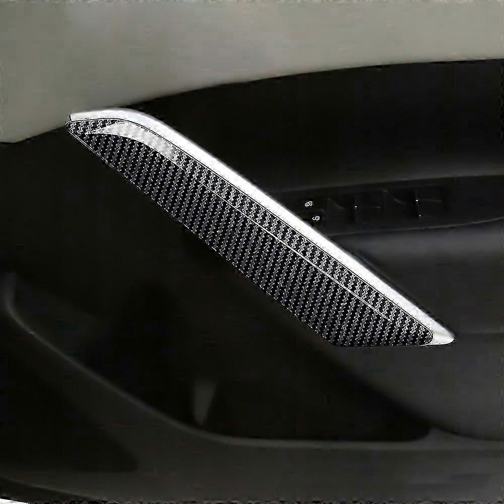 2Pcs Carbon Fiber Inner Door Handle Trim Pull Grab Panel Handle Cover Suitable for Certain 2021 2022 RHD Models