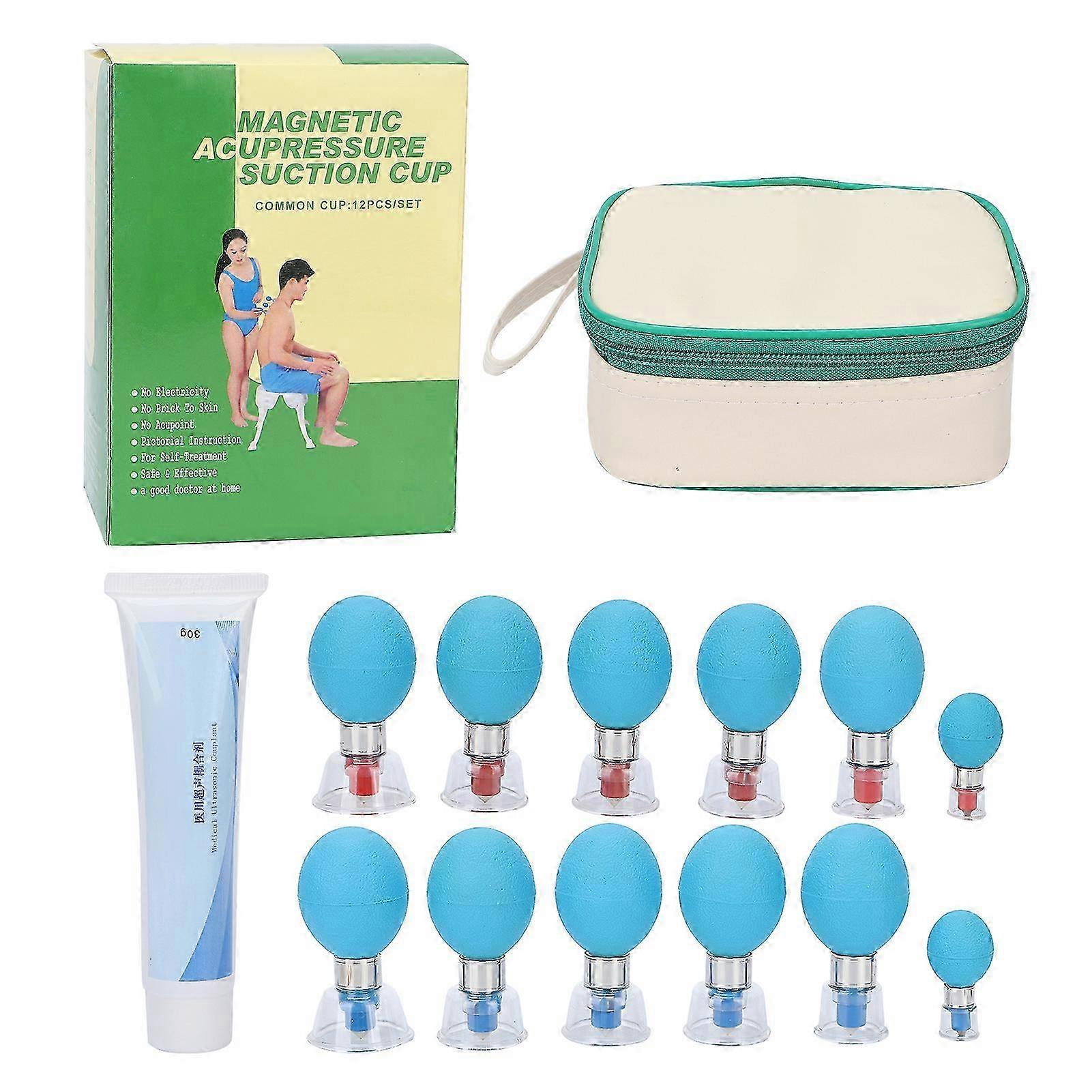 Professionelles Schröpfset mit Magnetnadel 12 Körbchen 2,5 cm