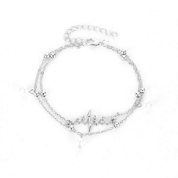 Cute silver anklet for women
