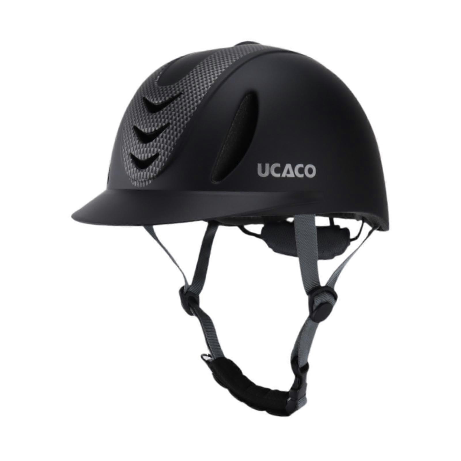 Riding Helmet, Adjustable Gear, Shockproof Equestrian Hat, Breathable Gray Black Design, Unisex Size
