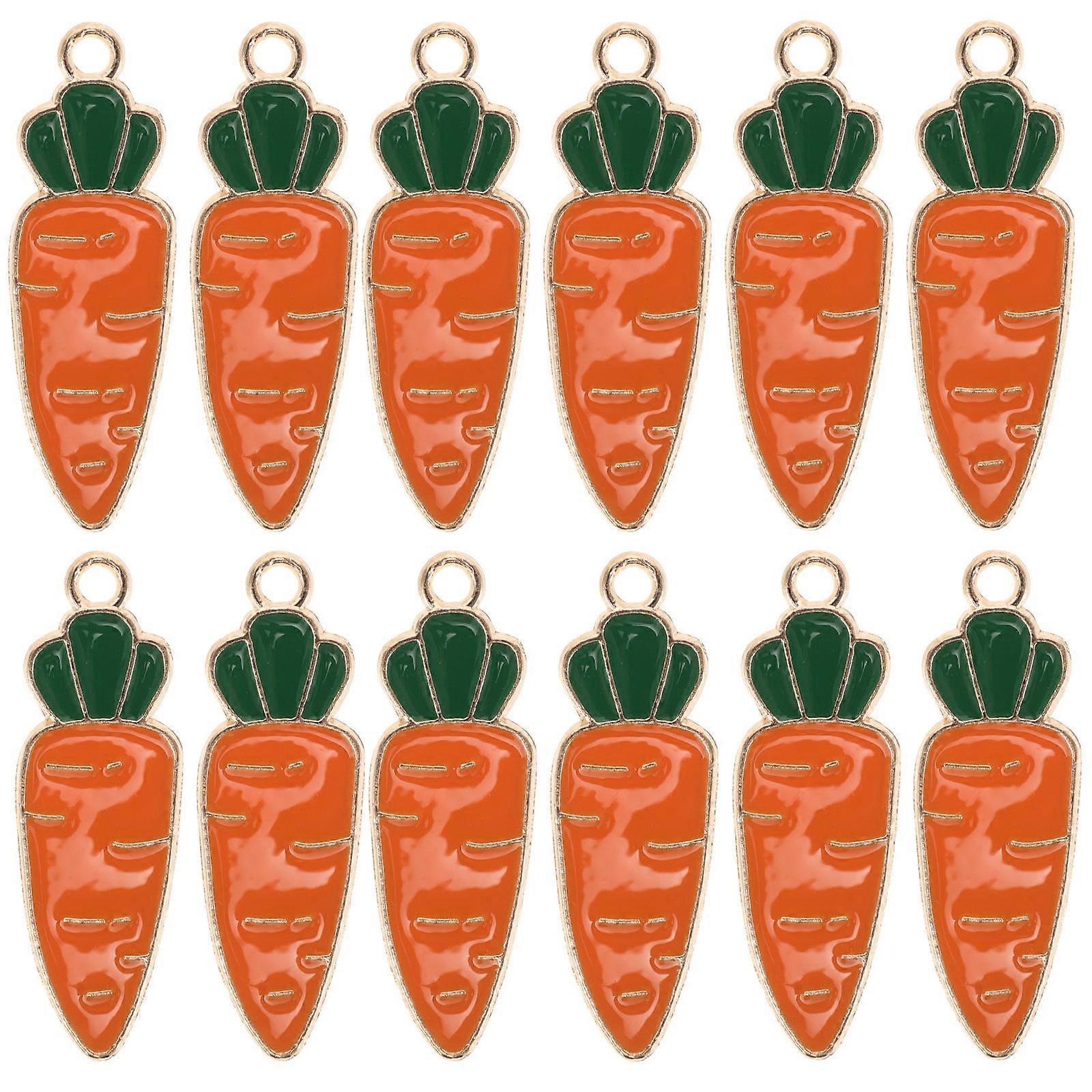 50pcs Easter Alloy Carrot Charms for DIY Jewelry Making – Unique Pendants for Necklaces, Bracelets & Keychains – Chic Accessories for Parties &
