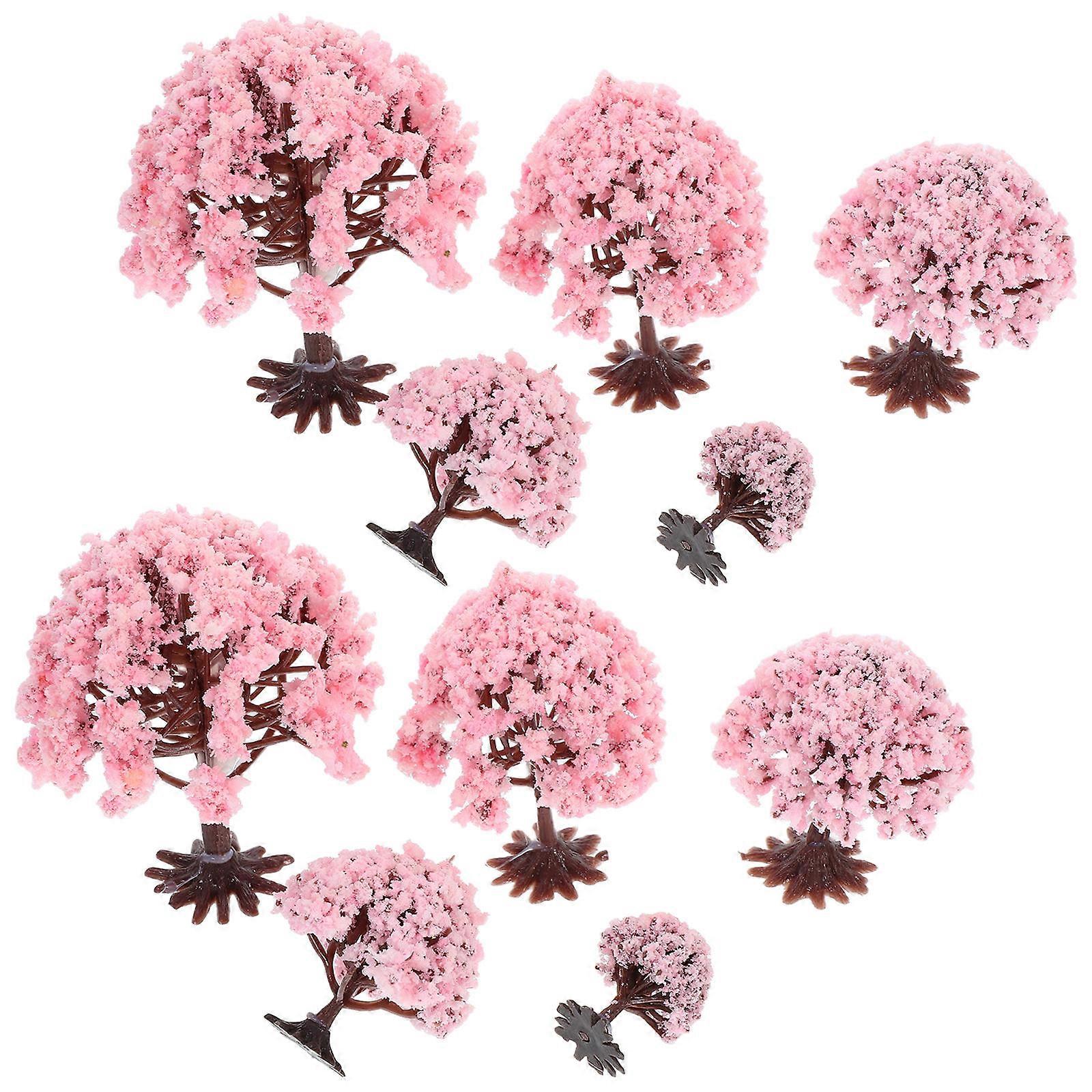 10pcs Miniature Scenery Model Trees – Realistic Simulation Decor for DIY Crafts, Landscape Building, and Sand Table Decoration