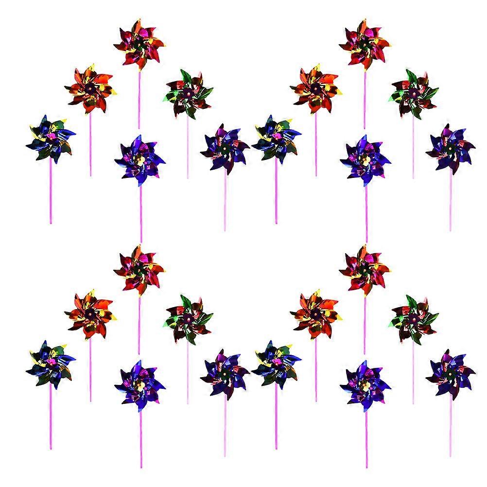 Multicolored Plastic Windmills Party Pinwheels Outdoor Garden Decoration Durable Wind Spinners for Events Activities Mixed of 100