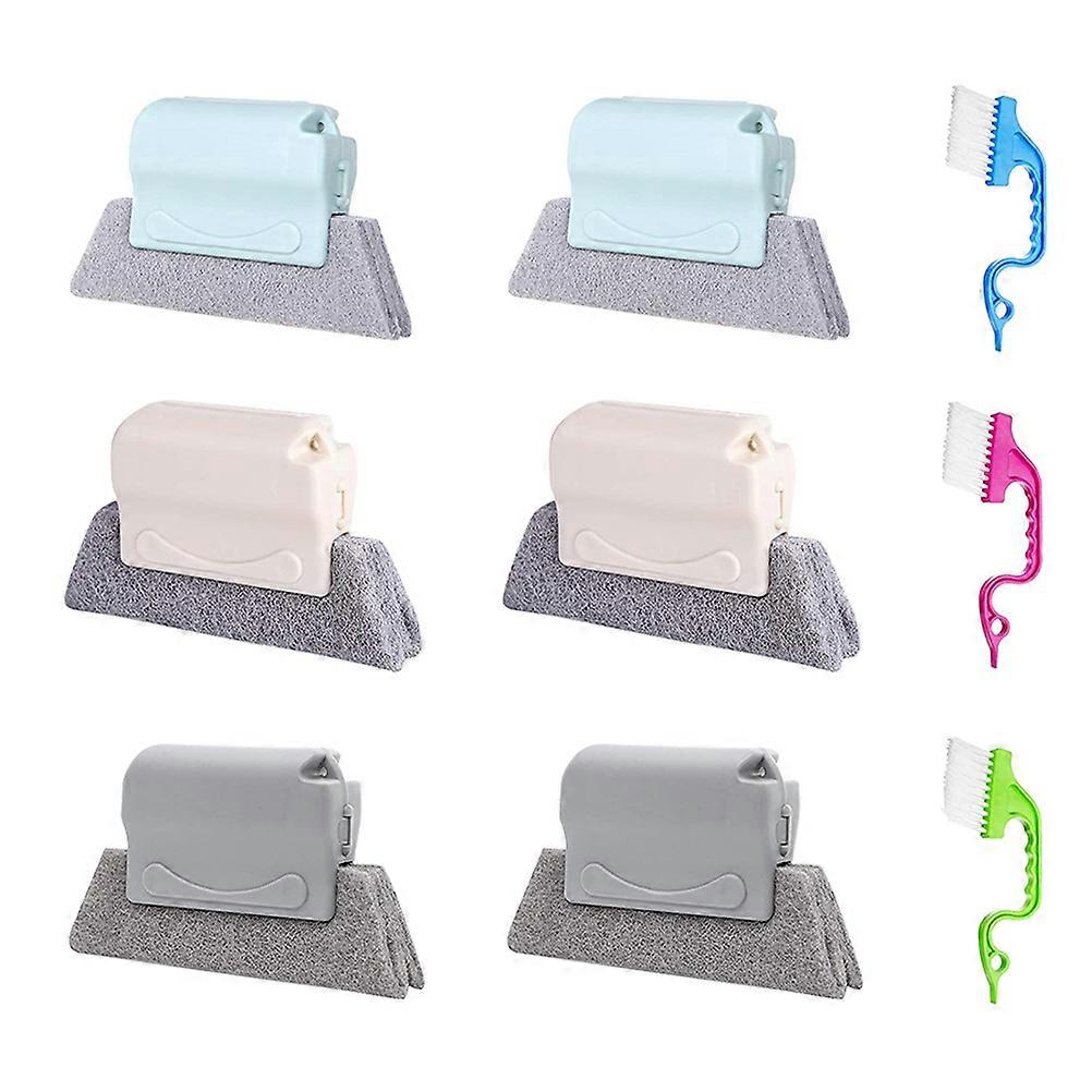 9pcs Window Groove Cleaning Brush Kit for Narrow Spaces & Corners – Efficient Handheld Gap Cleaner for Home Use, Ideal for Window Slots & Skirting