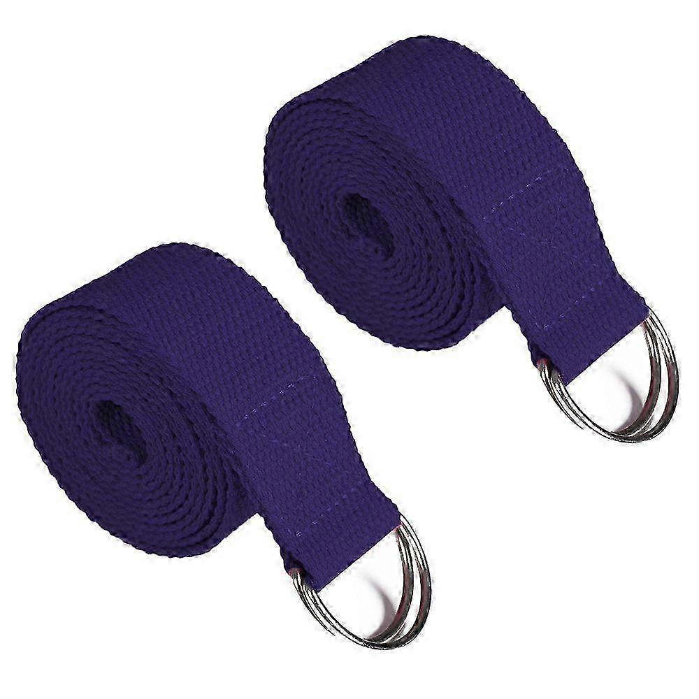 Adjustable Yoga Strap Stretch Band with Metal Ring Buckle Loop | Ideal for Fitness Stretching in Yoga and Pilates Sessions