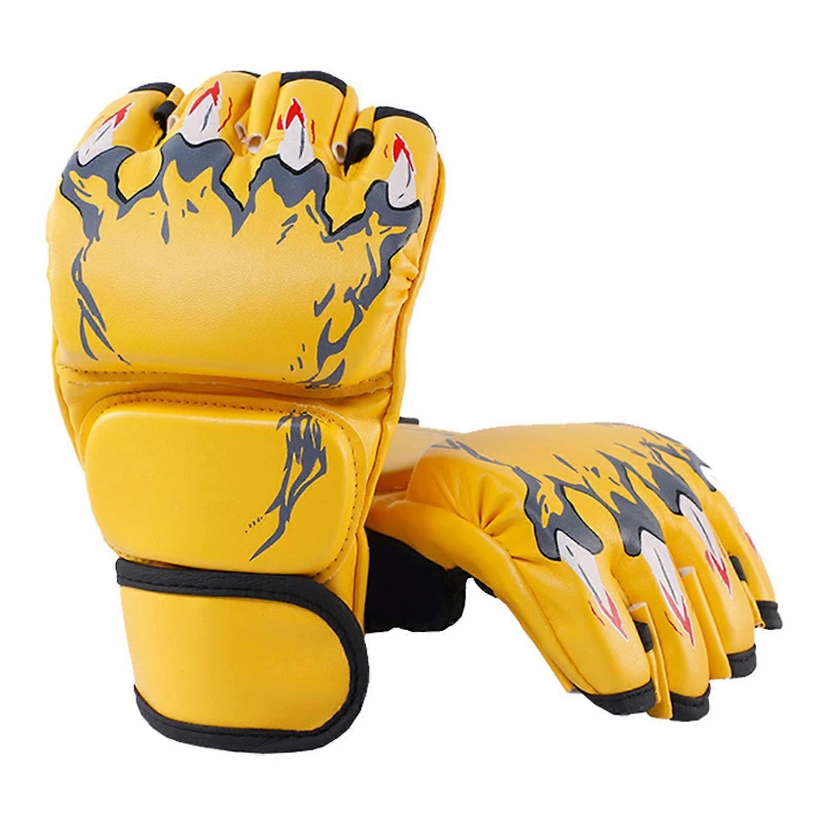 Half Finger Sparring Gloves – Adjustable Wrist Kickboxing Gloves for Men and Women, Durable Material, Versatile Style