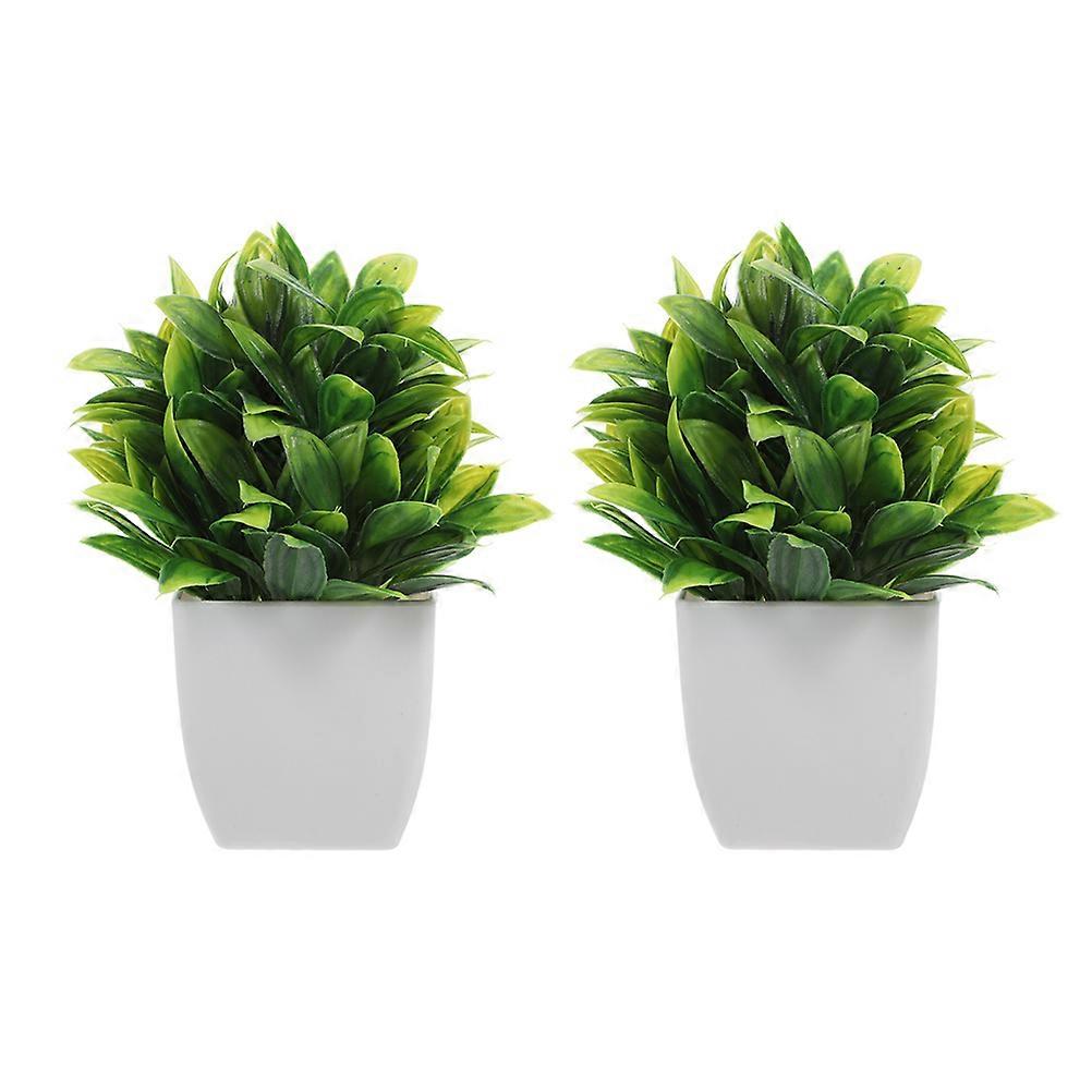 Small Artificial Bonsai Plants in Pot – Realistic Indoor Greenery Decor for Home and Office Desktops