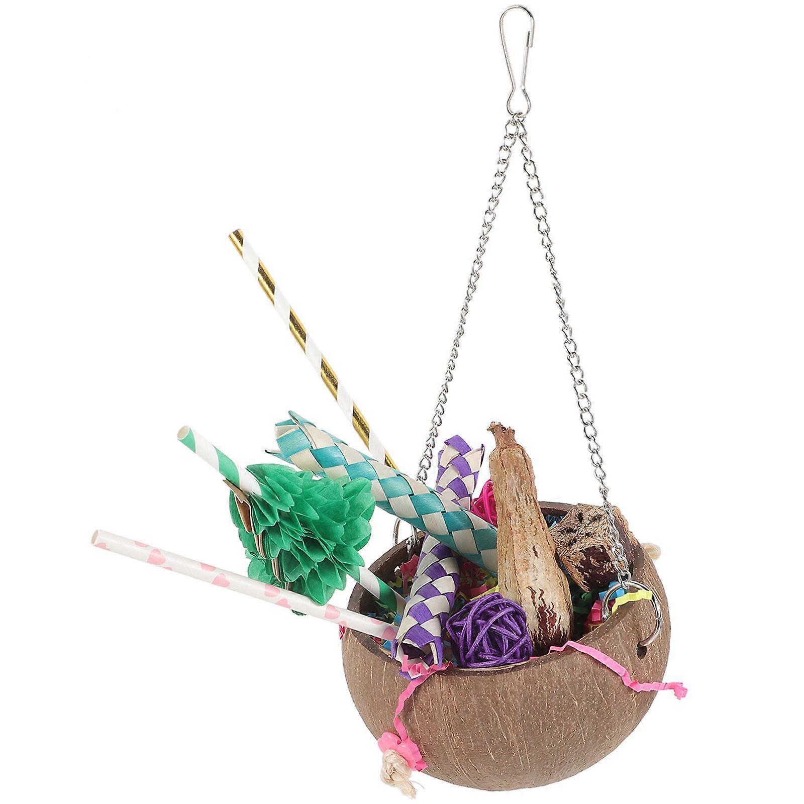 Handmade Parrot Hanging Chew Toy for Bird Cages – Durable, Safe Plaything for Budgies and Cockatiels to Keep Pets Engaged and Entertained
