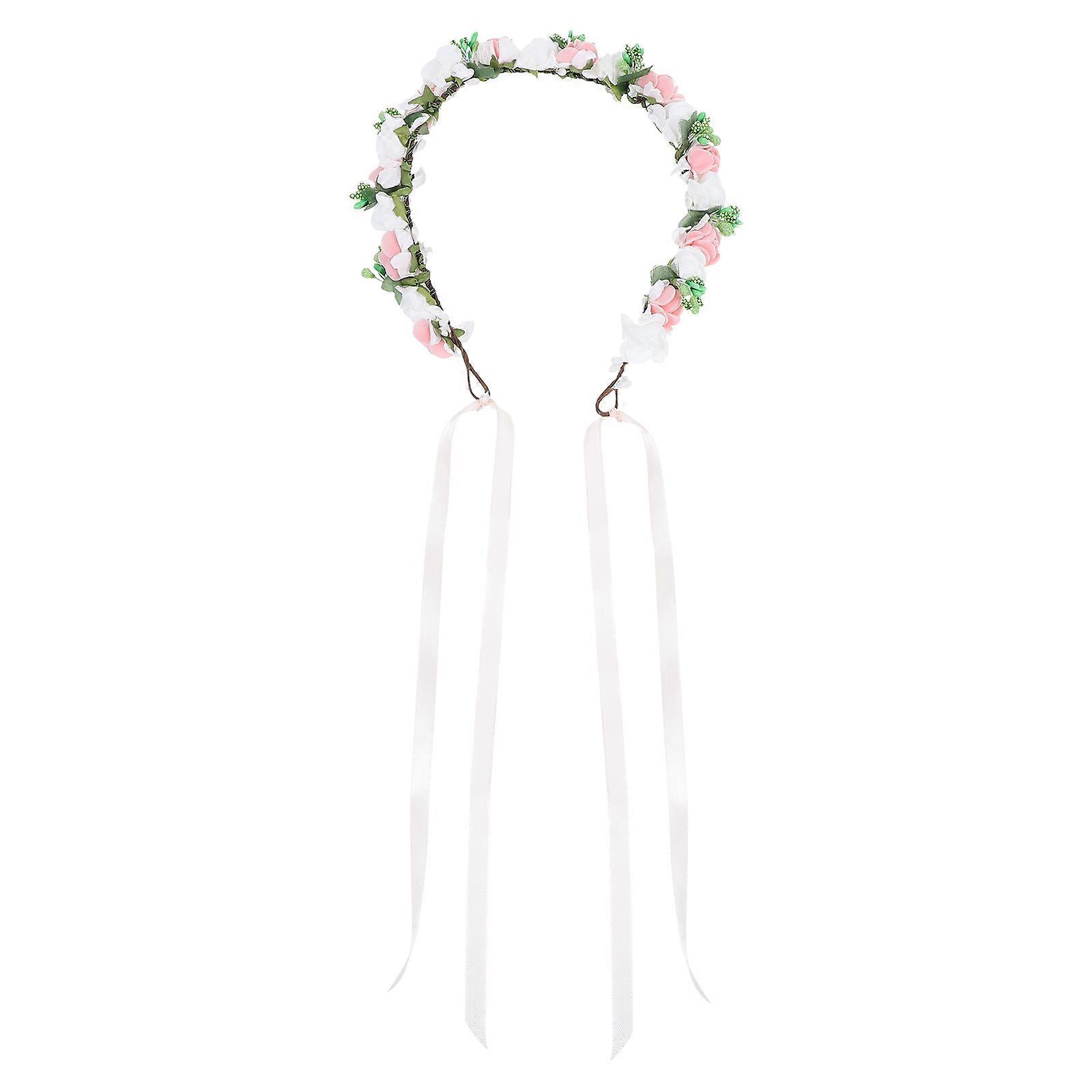 Γάμος Floral Headband παράνυμφοι Floral κόμμωση για τα Χριστούγεννα Travel 1Pcs