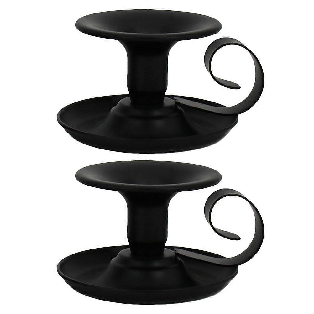 Retro Iron Candle Holders Sturdy Metal Candle Stands for Home Decor, Wedding & Engagement Party Decorations Elegant Vintage Design