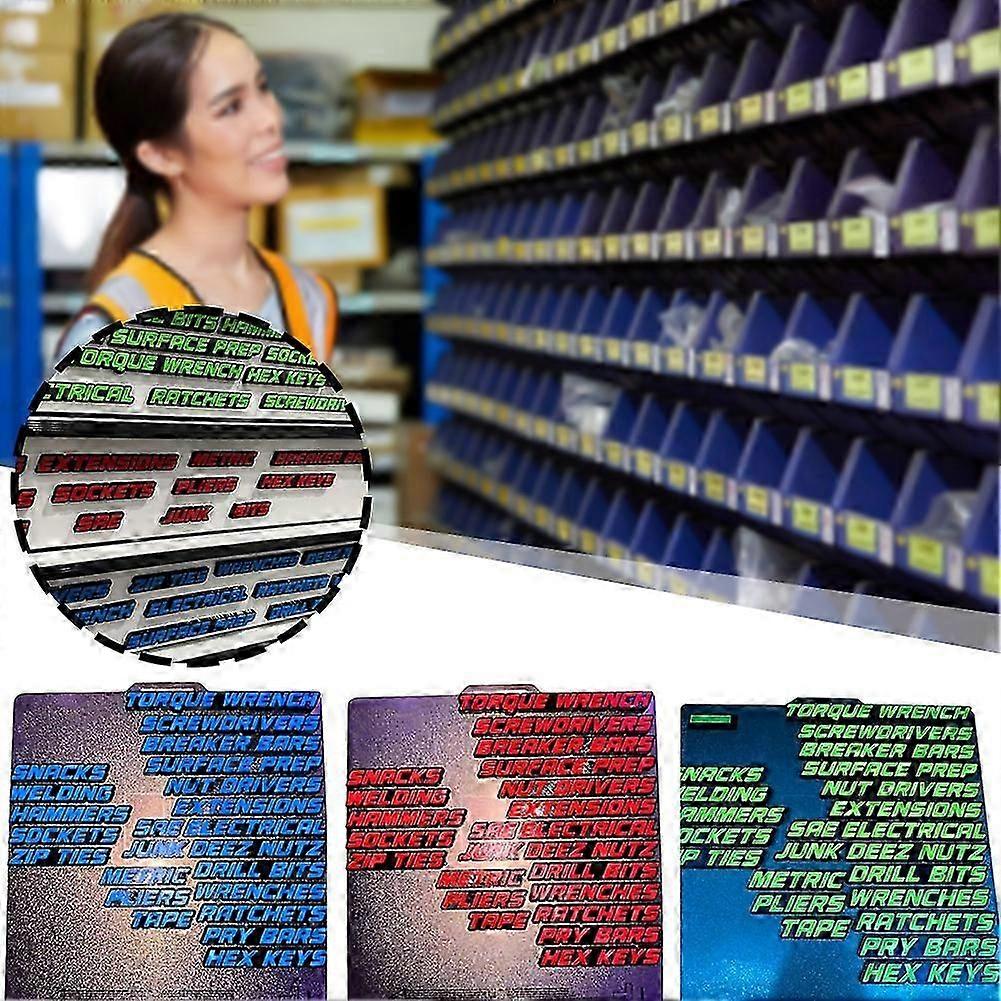 18pcs Magnetic Toolbox Drawer Labels - Easy-to-Read Tool Organization Labels for Mechanics, Durable and Clear Printing