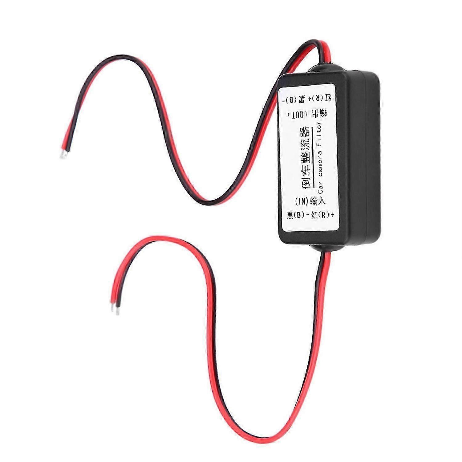 12V DC Car Rearview Camera Power Relay Capacitor Filter Rectifier