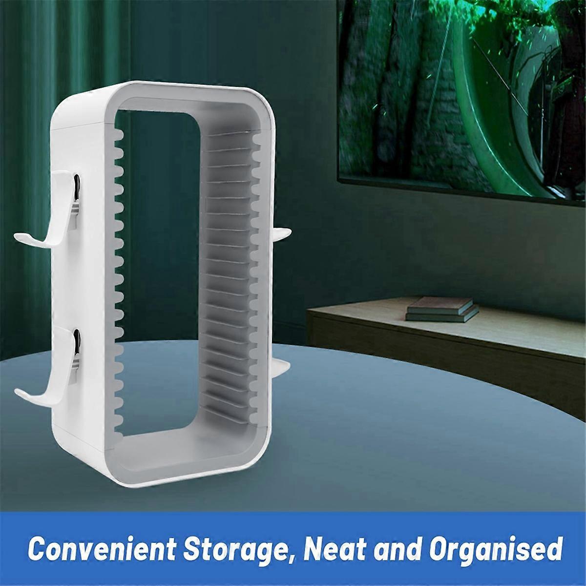 Game Storage Rack for Switch Disc Holder White Gray