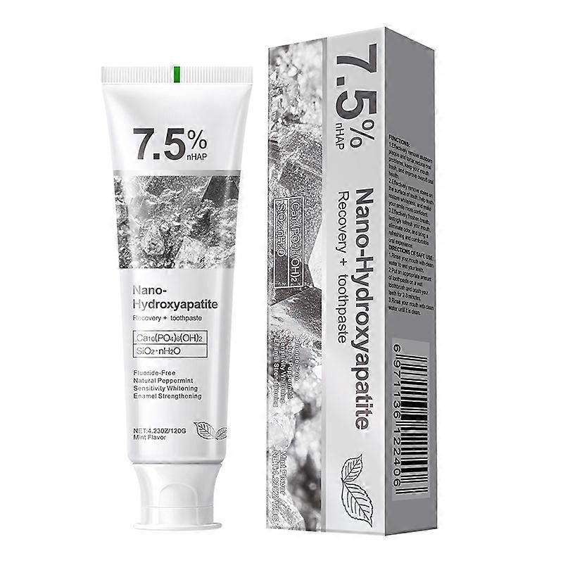 7.5% nHAP nano hydroxyapatite toothpaste fluoride-free enamel whitening toothpaste