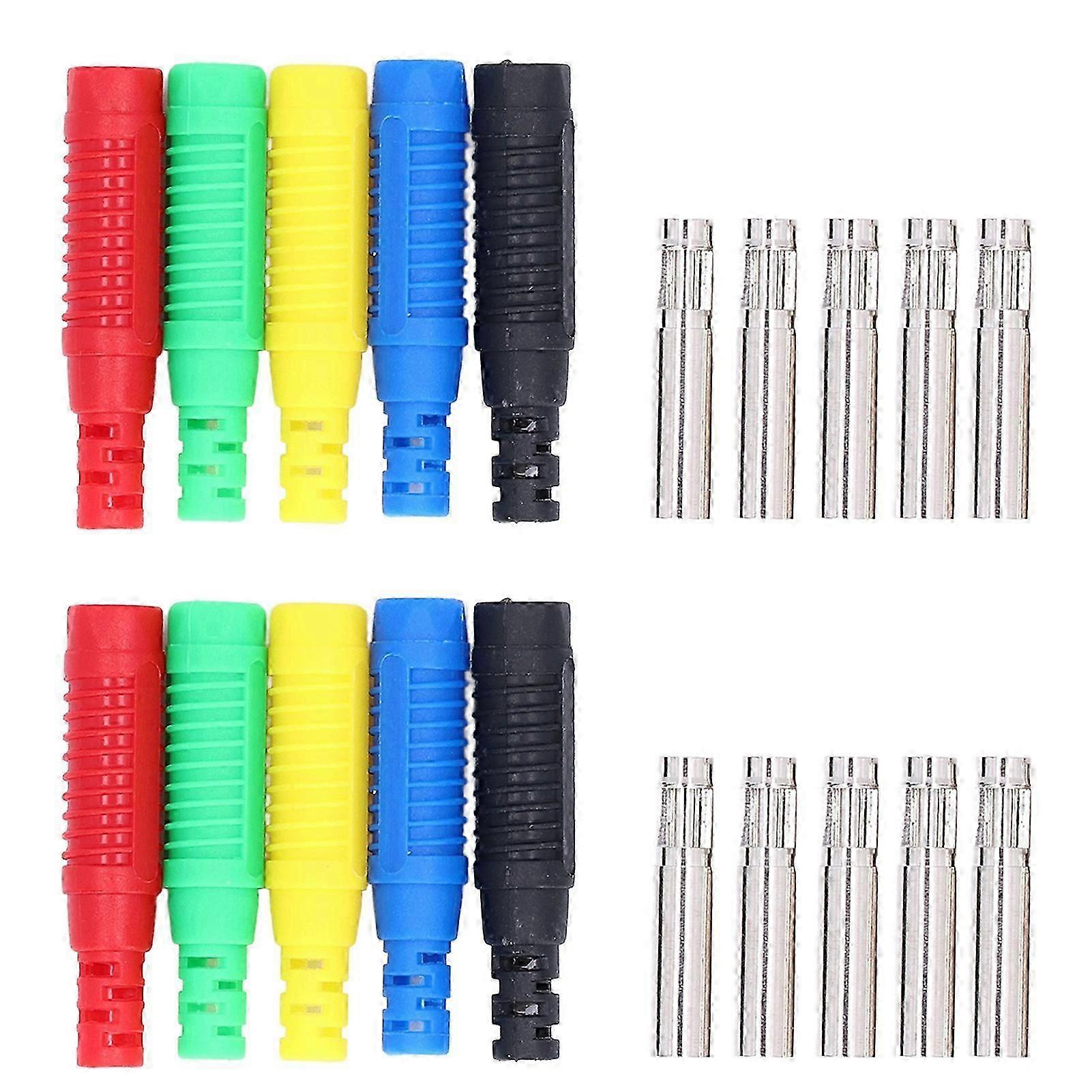 10セットバナナプラグ強力な接続性良好な導電性ランタンバナナソケット(電子コンピュータ用)