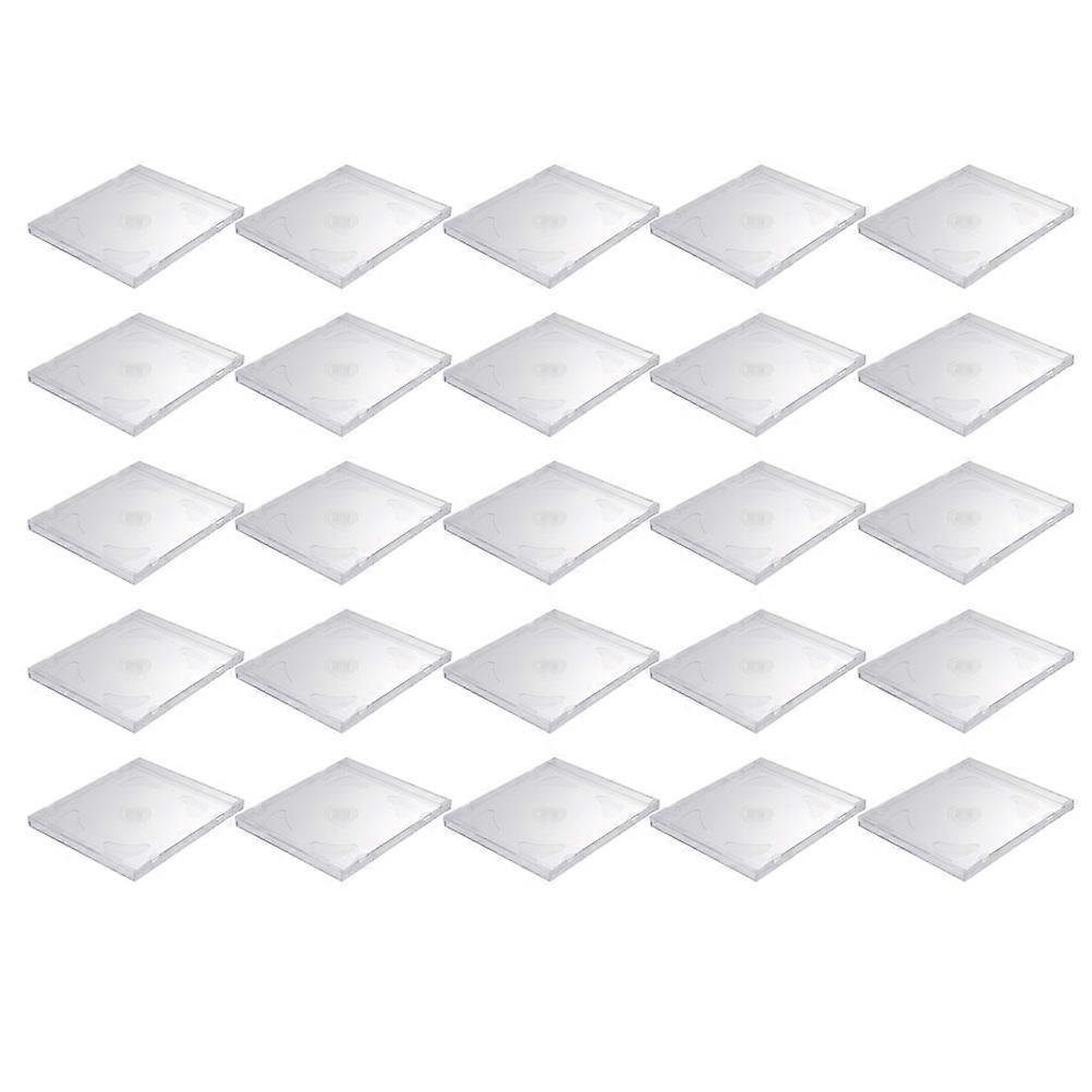 Clear CD Cases Portable DVD Storage Boxes Disc Storage for Home Cinema .2X12.4X1CM 25Pcs