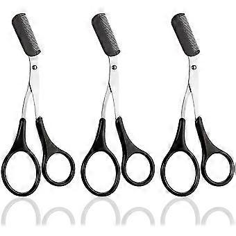 Scissors for Women Eyebrow Trimmer Scissors with Comb Eyebrow Shaping Cut Comb Scissors Non Slip Finger Grips Hair Removal Beauty Accessories for Men