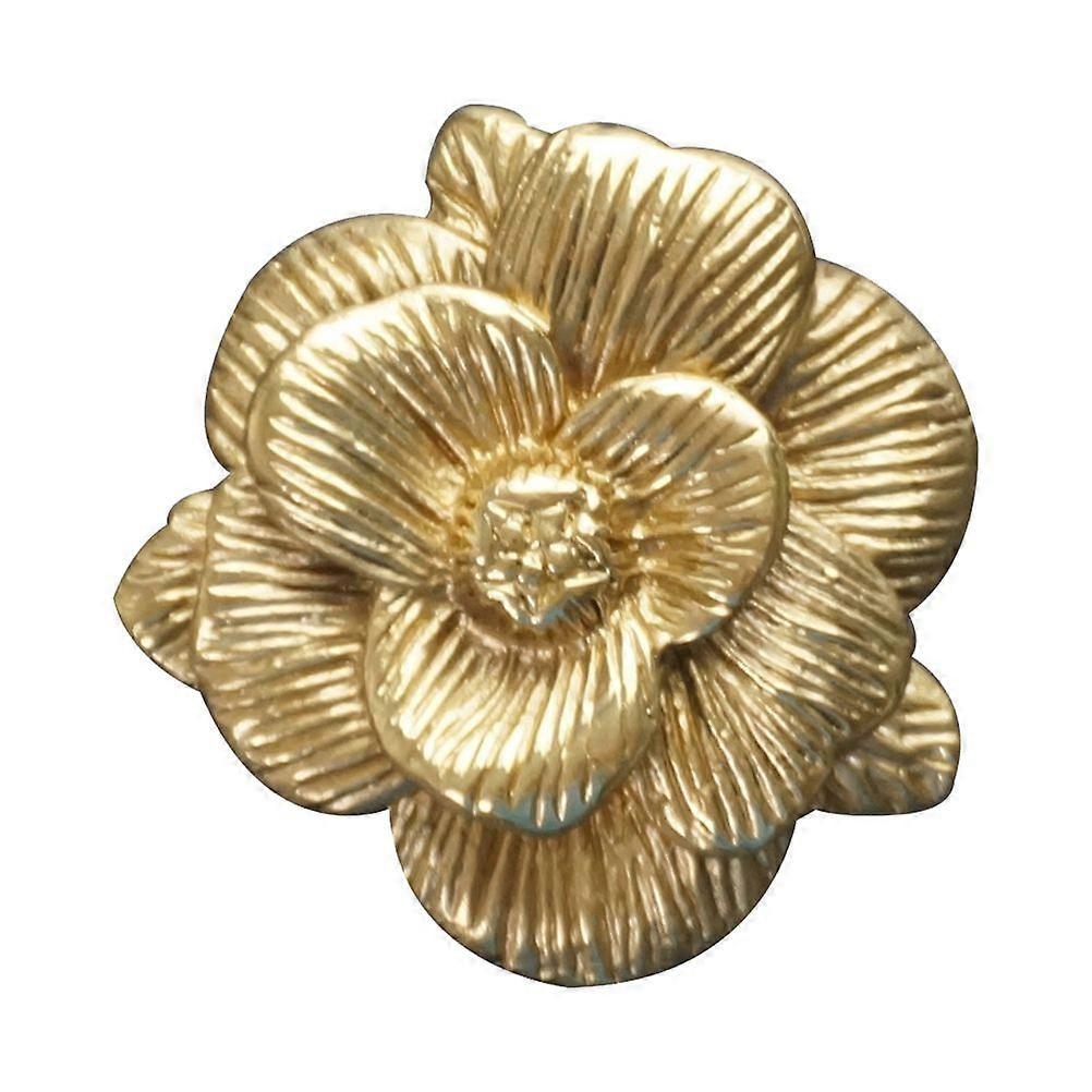 Practical Drawer Pull Knob Adorable Flower Cabinet Knob Small Copper Crafts Handle