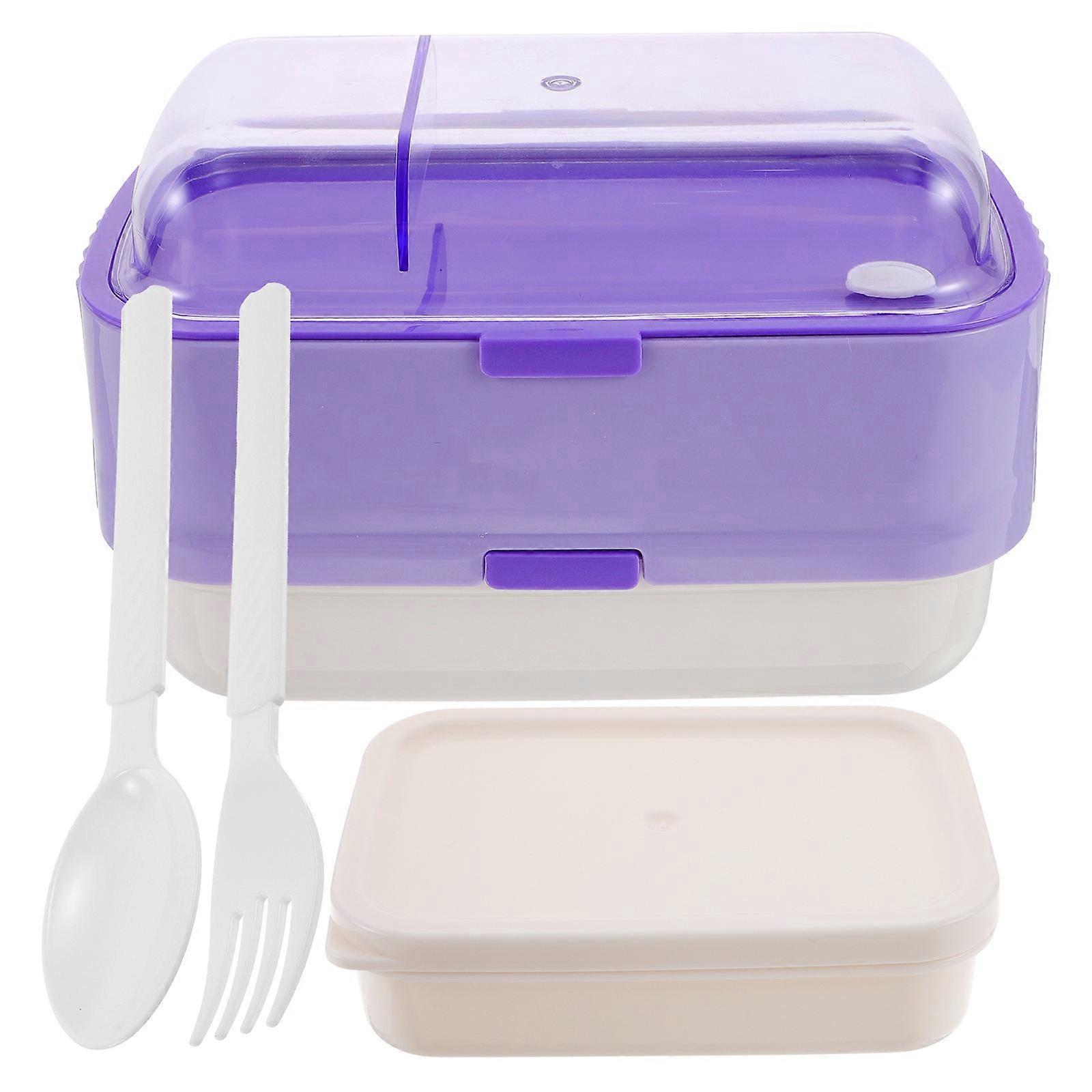 Bento Snack Boxes Food Container For Kids Microwave Safe 1000ml Square 1Pack