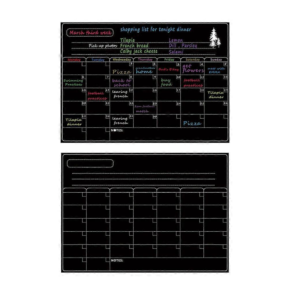 Refrigerator Weekly Calendar Creative Black Board 30 x 0.1cm 1Set