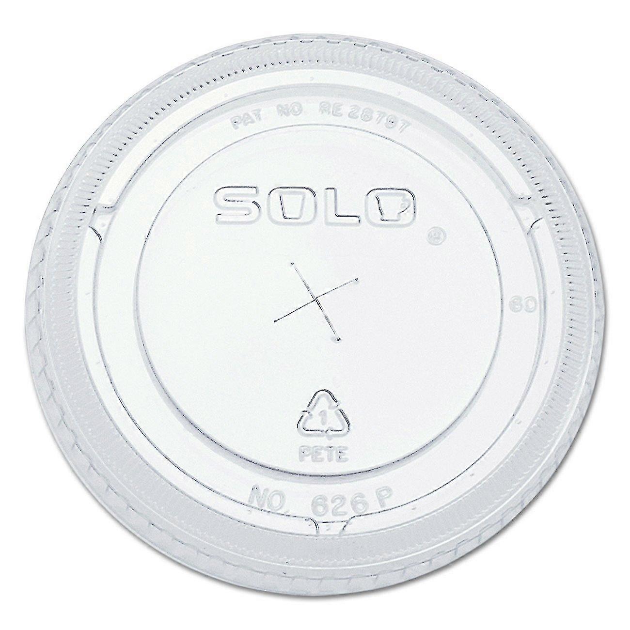 Clear Lid Pet 626 Flat Straw Slot, 1000 Count (Pack of 1) Suitable for Various Brands