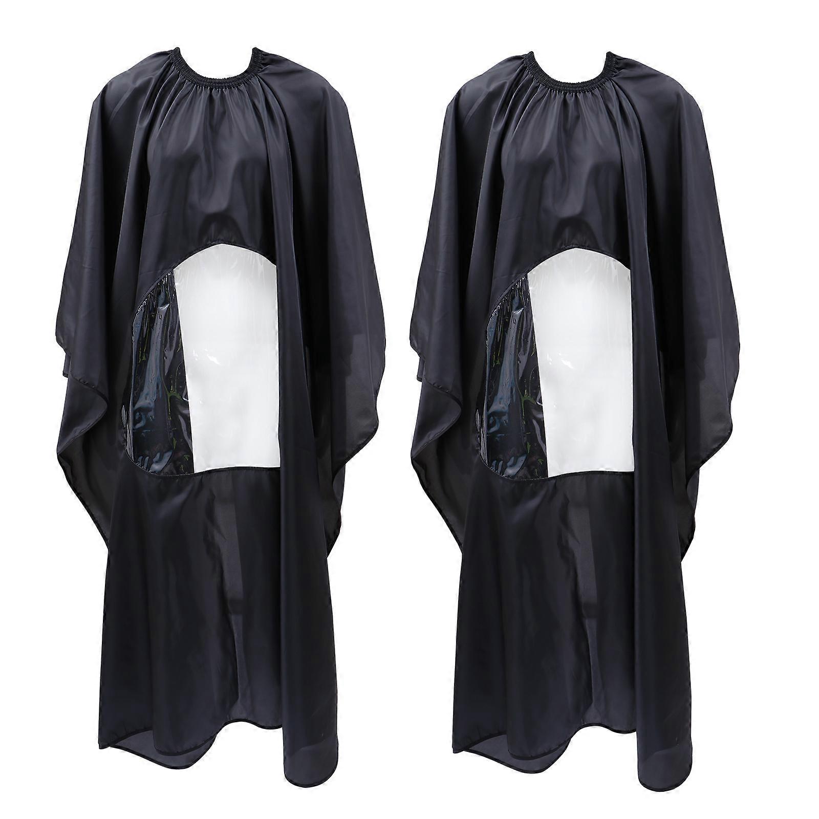 a refined and professional product description based on your input:

 

**2pcs Hair Cutting Capes with Clear Window – Professional Barber Capes for