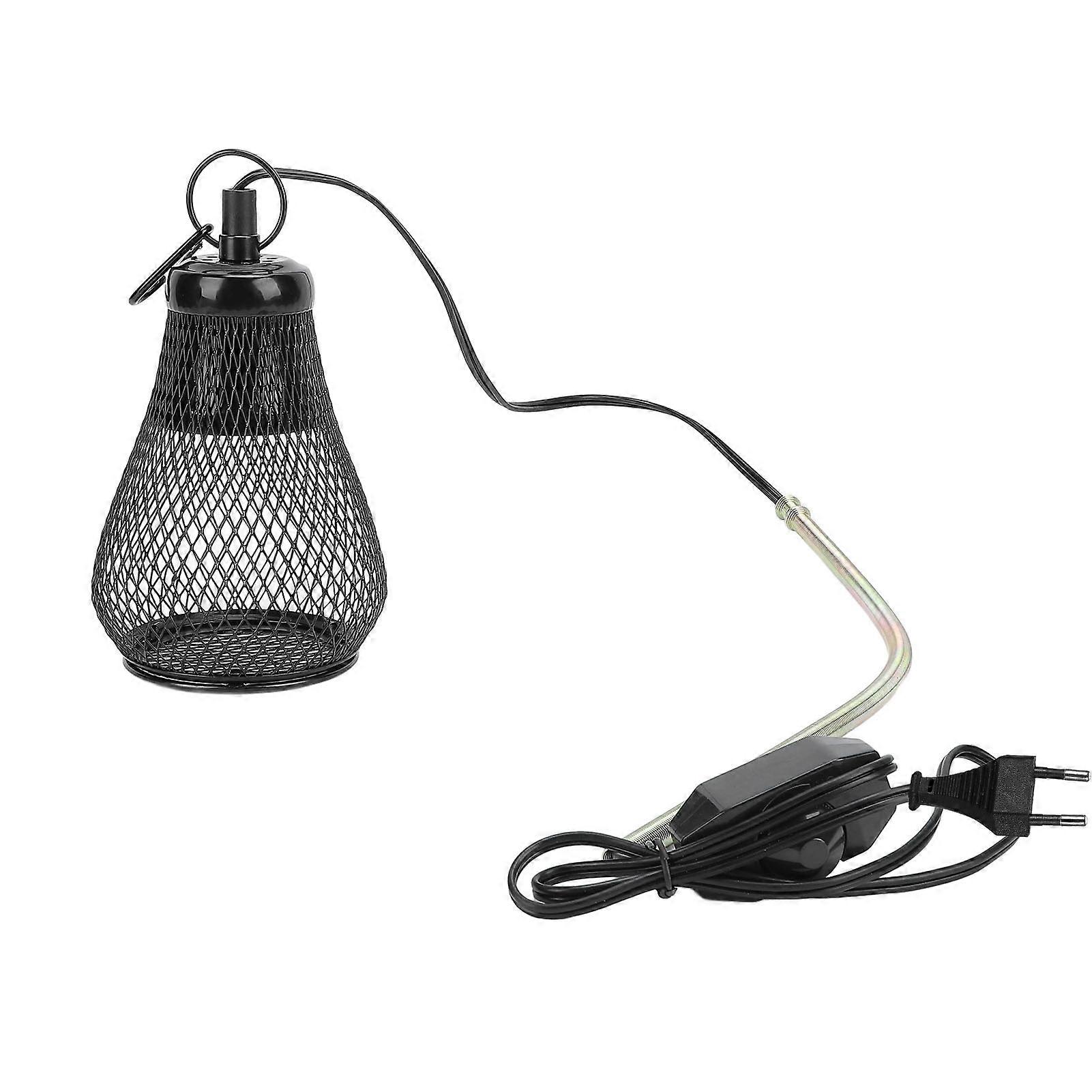 Reptile Heat Lamp Guard Protection Iron Anti Scald Reptile Lampshades for Reptile Lizard Snake Chick EU Plug