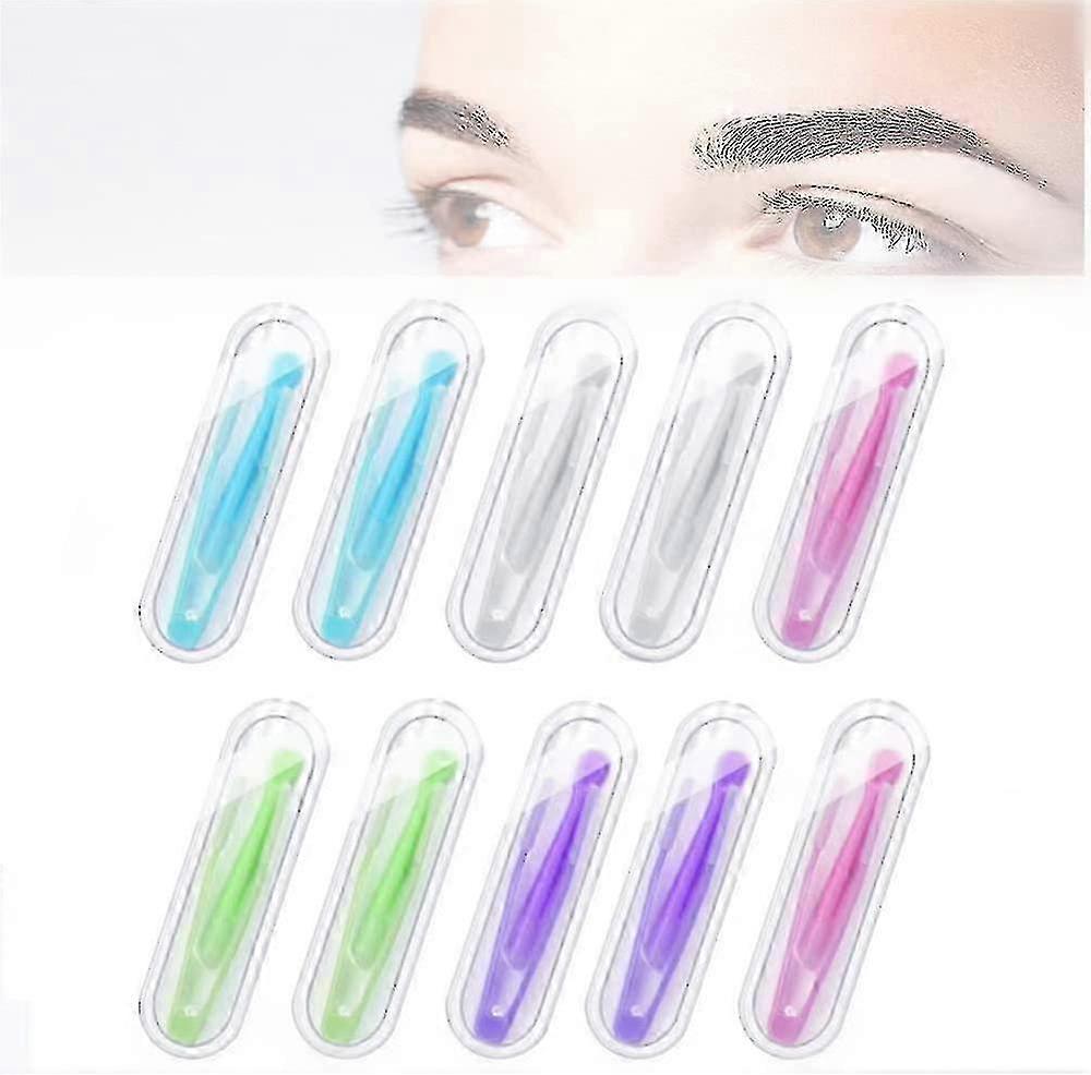 10 Pcs Contact Lens Tweezers and Suction Stick with Small Box for Inserting and Removing Lenses for Travel