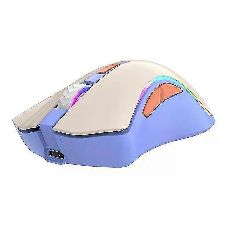 Wireless Dual-mode Rechargeable Mouse with RGB Backlight for Gaming and Office Use, Low Noise Design