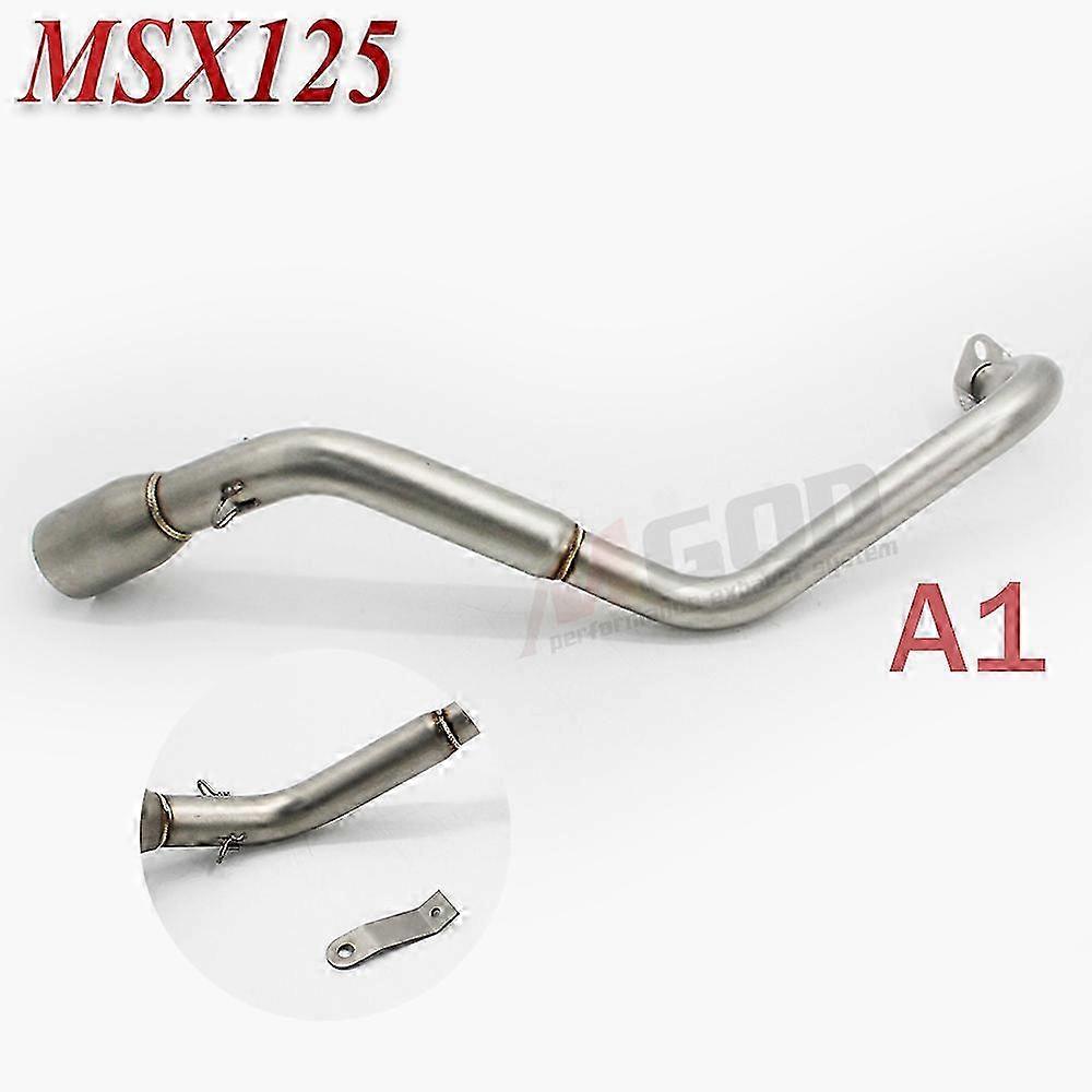 For Suitable Brand MSX125 MSX125SF MSX 125 51mm Full Motorcycle Exhaust System Header Front Link Tube Connect Middle Elbow Pipe Modified