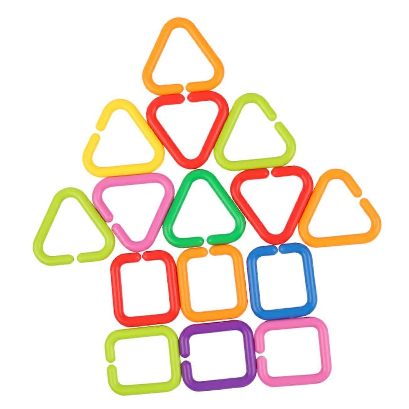 75-Piece Geometric Linking Rings for Toddlers - Cognitive Development and Motor Skills Enhancement for Baby Showers