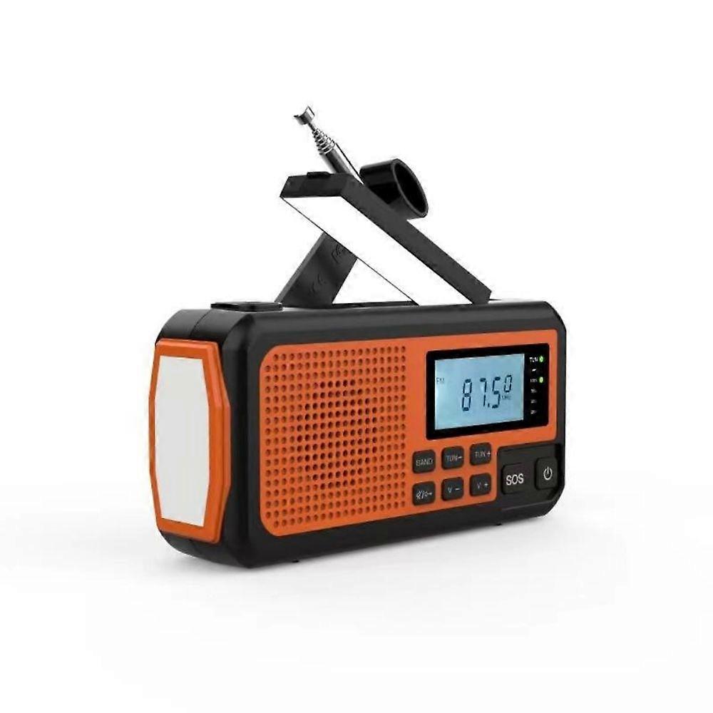 373BT Manovella di emergenza multifunzionale per esterni AM / FM Solar Radio Power Bank, versione UE
