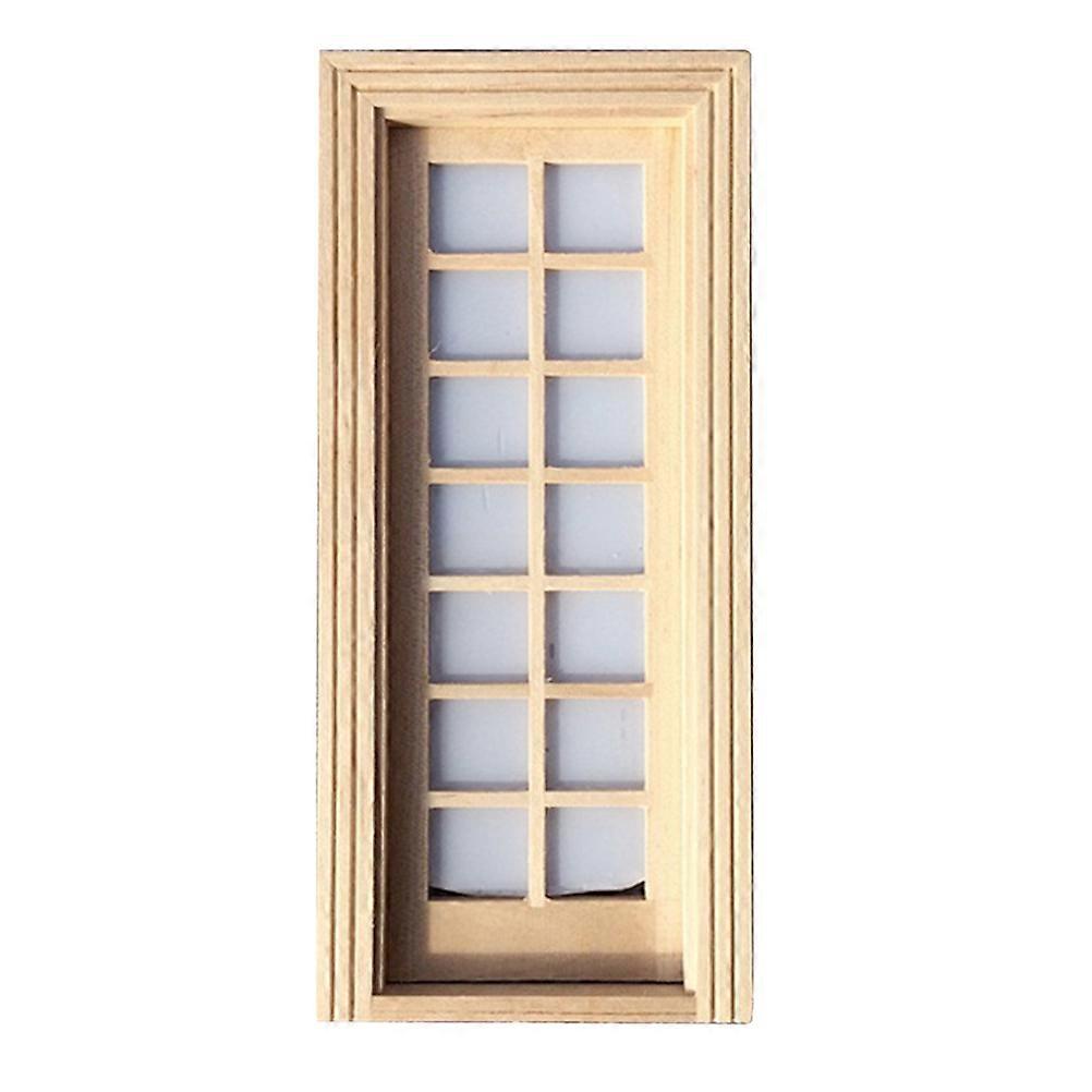 Miniature Lattice Door Model for DIY Dollhouse Decoration, Vivid Mini Decor for Fairy Gardens and Mini Furniture Scenes