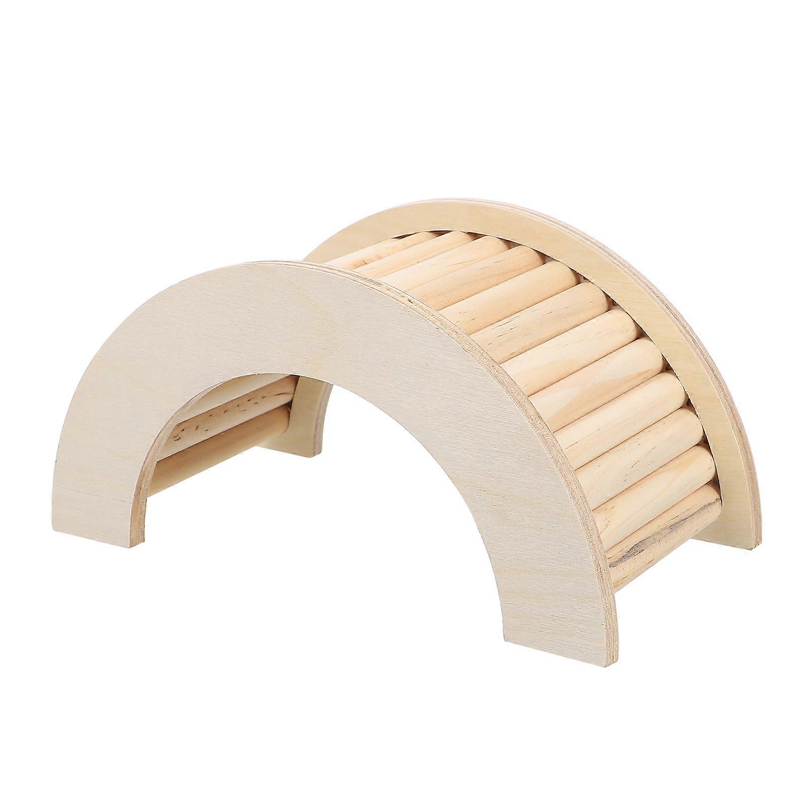 Hamster Ladder Natural Climbing Bridge for Small Pets, Durable Safe Design for Exercise and Entertainment in Pet Shelters