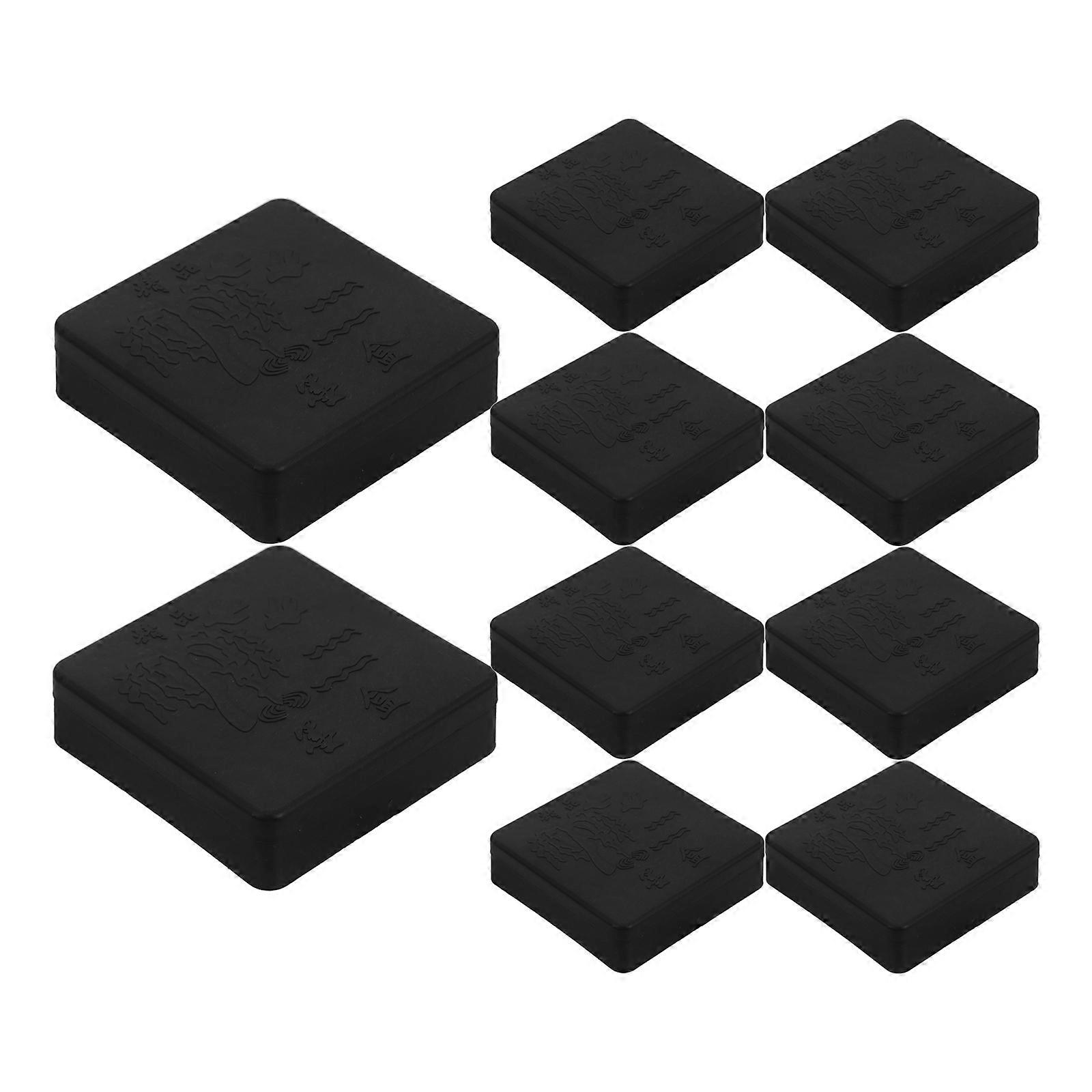 Here's a refined and professional product description for your item:
**10pcs Antique Style Calligraphy Ink Stone Set with Lid – Lightweight