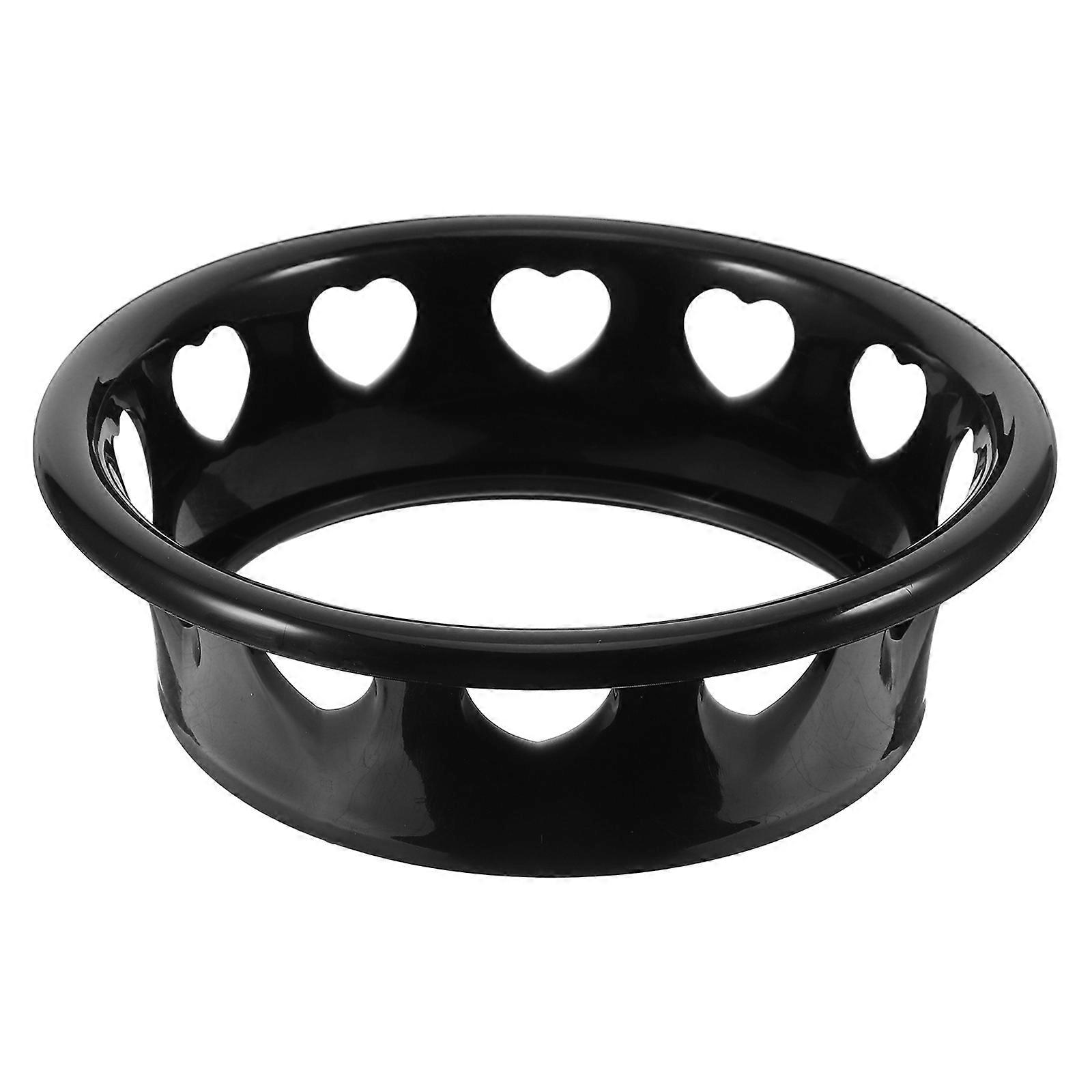 Watermelon Display Stand Round Fruit Display Holder For Retail Organization Black 7.00X7.00X2.04IN Enhance Presentation 1Set