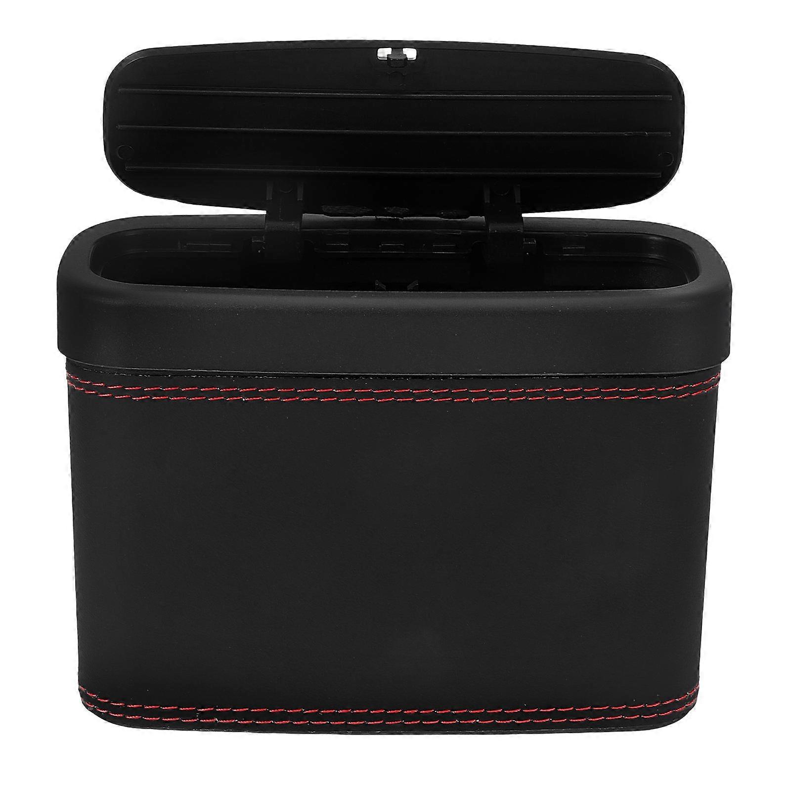 Lightweight Portable Car Trash Bin with Lid Durable Automotive Garbage Can for Vehicle Cleanliness and Organization, Ideal for Car Boot and Camping