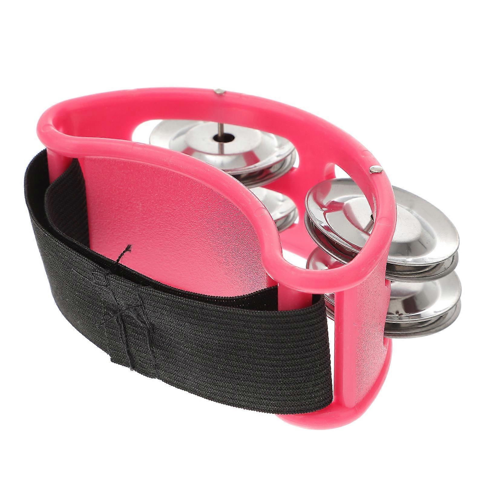 Jingle Bell Musical Instrument For Kids Foot Shaker Percussion Pink 10x4x6cm Sound Creation Music Playback 1Pack