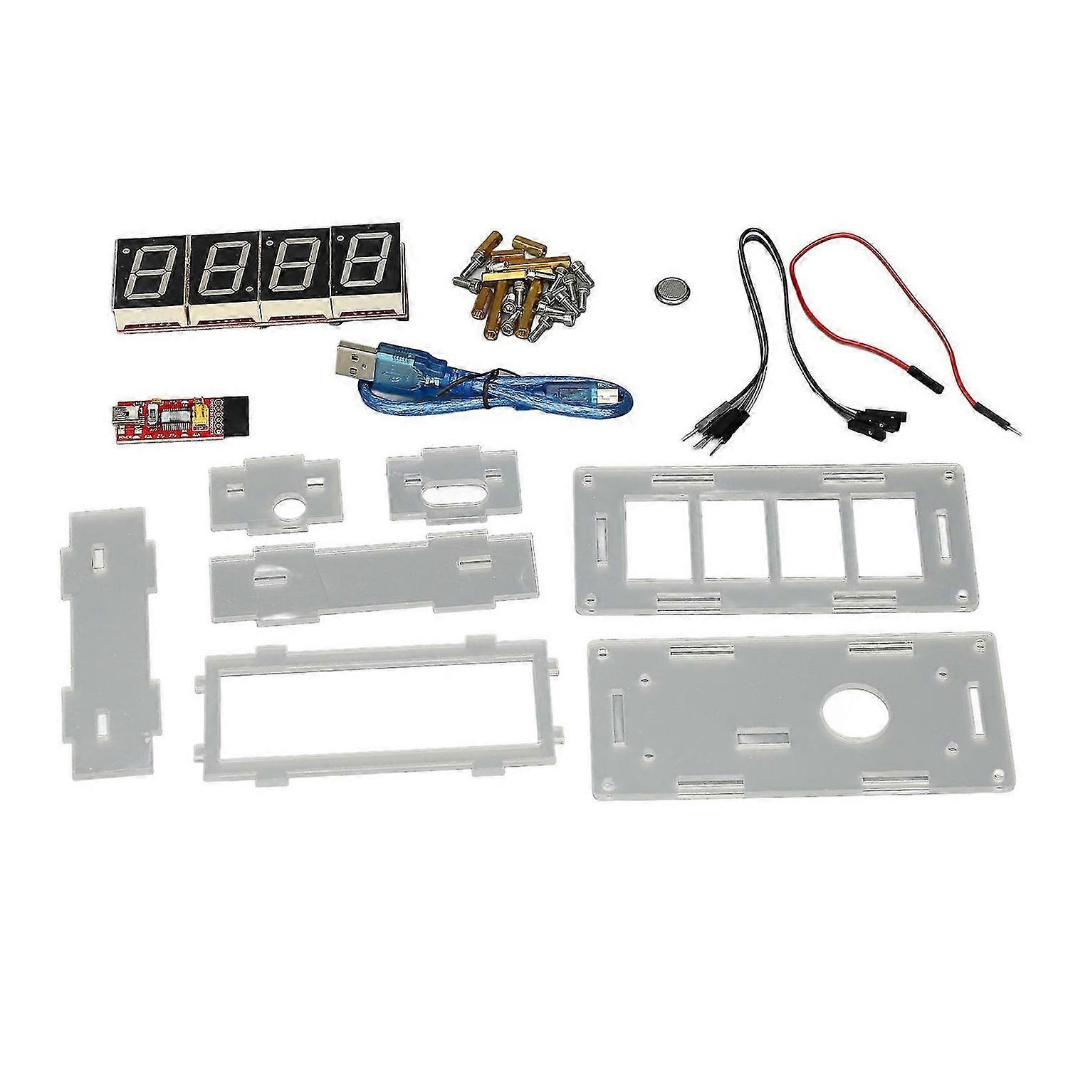 DIY Digital Clock Kit Clear Accurate Time Display Adjustable Electronic Clock DIY Parts