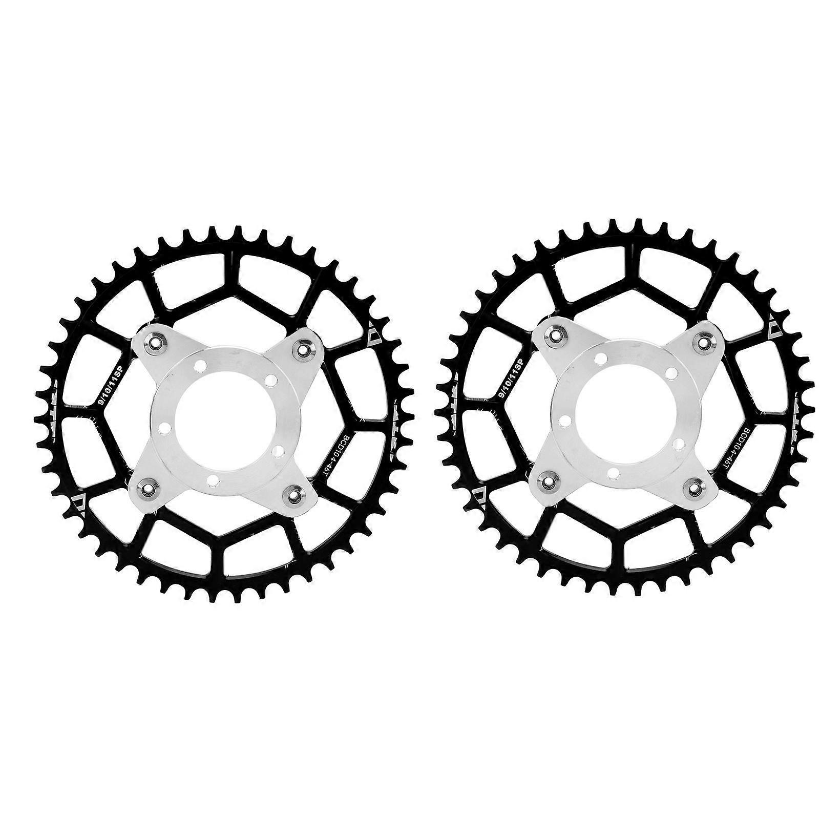 2pcs 104BCD Chainring Adapter Tooth Plate Aluminum Alloy 46T Mid Drive Motor Conversion Base Set Bafang for Tongsheng