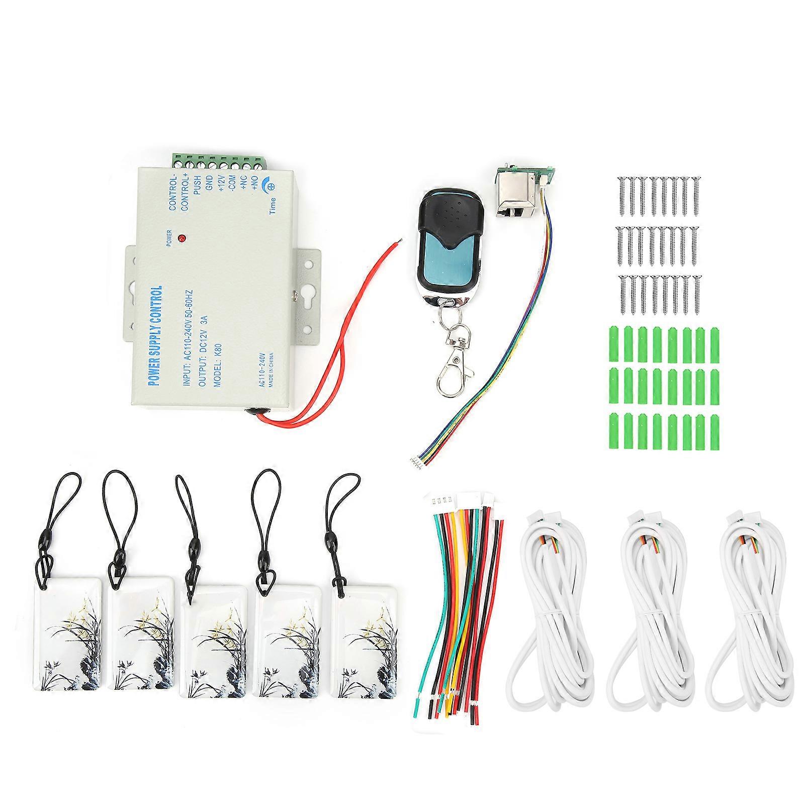 7in WiFi Video Doorbell Wired 3in1 Password with IC Fingerprint Access Control for TUYA Wifi APP Remote 100‑240V ACUS Plug