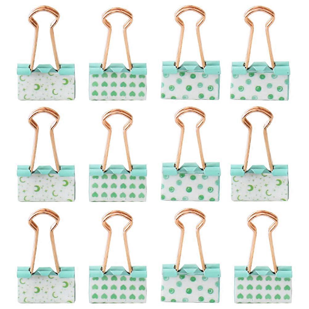 Portable Metal Paper Pen Clips Organizer Office File Clamps General Users 12Pcs